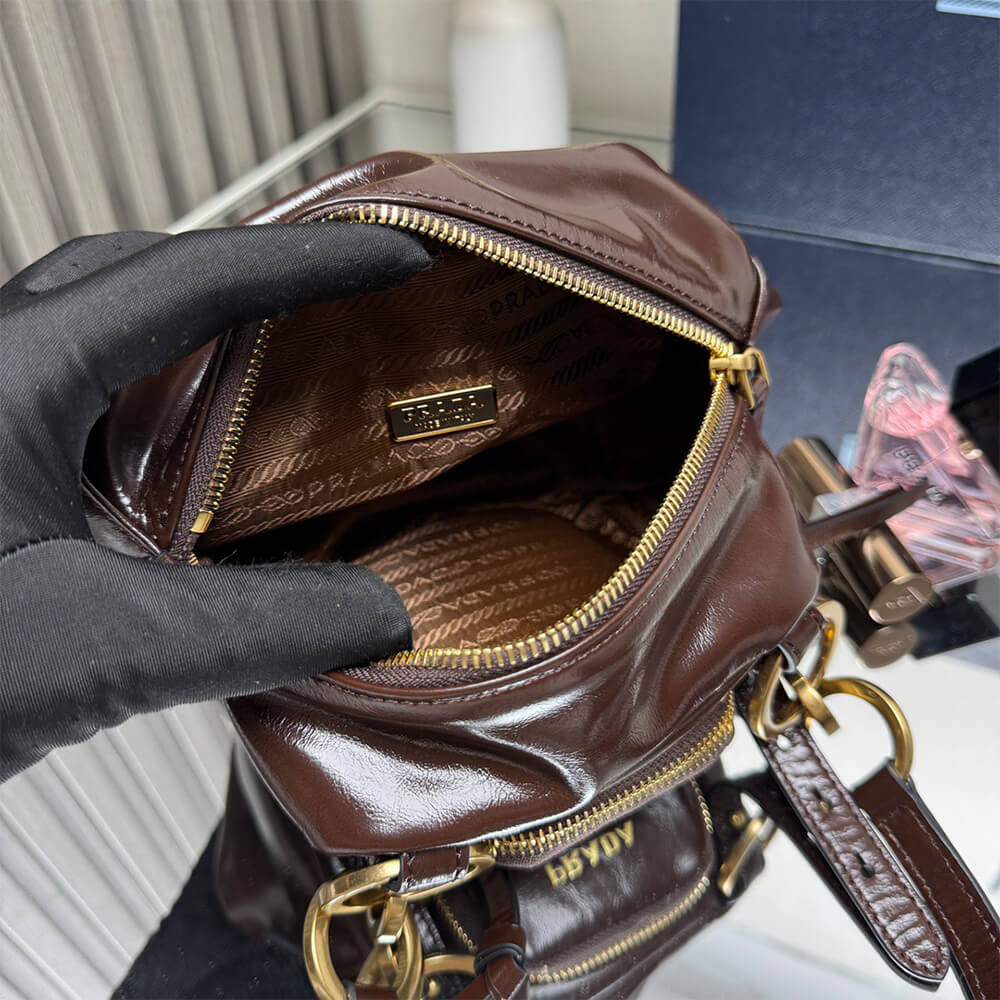 Prada Dangle leather top-handle mini-bag(HIGH-END GRADE) - Top Club