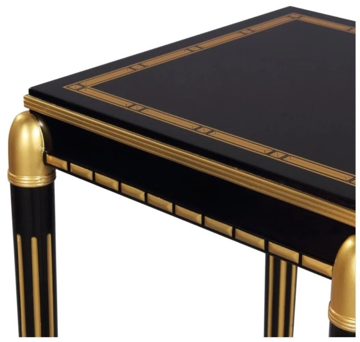 Luxury living room flower table black / gold 45 x 45 x H. 95 cm - luxury side table