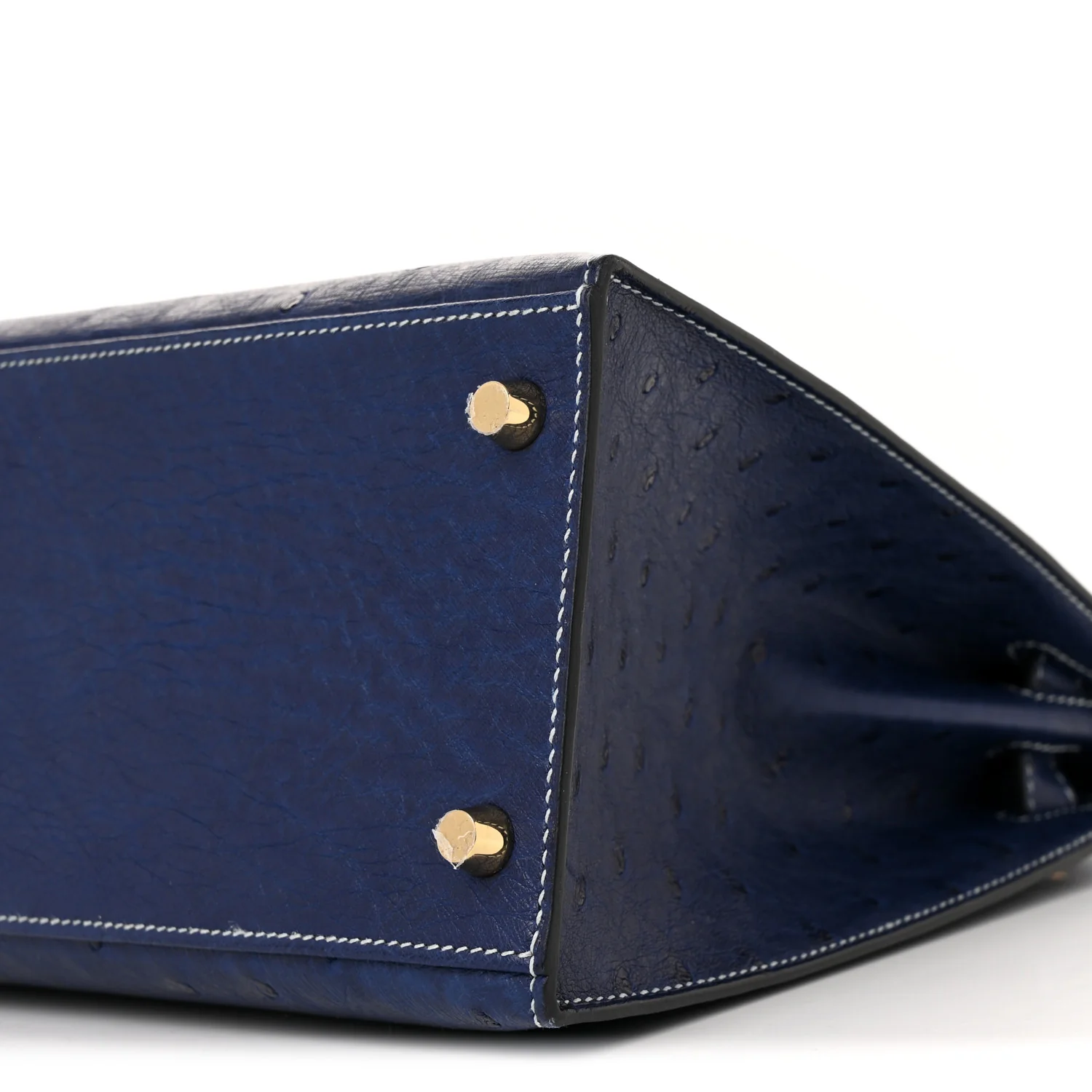 Ostrich Horseshoe Kelly Sellier 28 Bleu Iris - Top Club