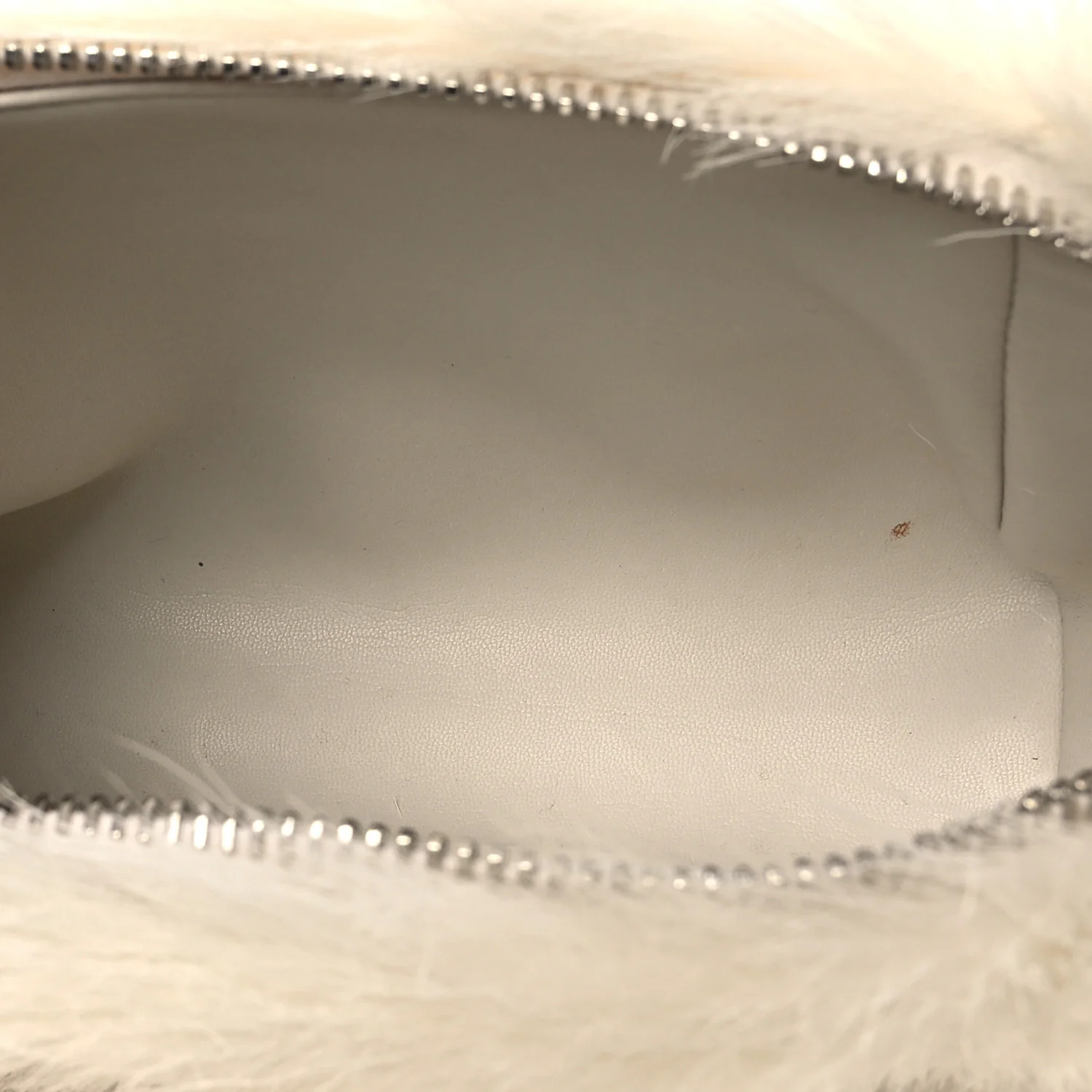 Faux Fur XS Lock Antigona Shoulder Bag White - Top Club