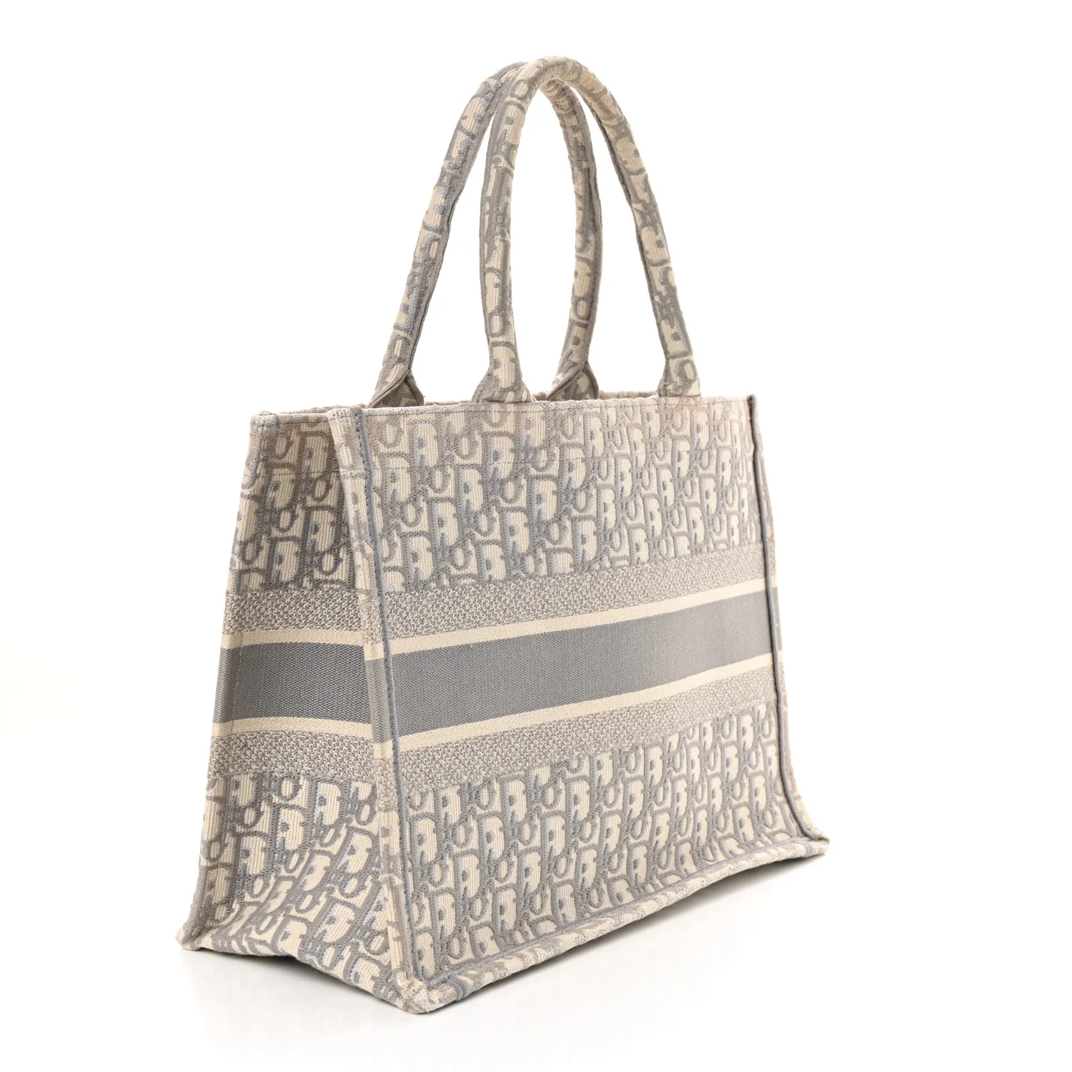 Oblique Medium Book Tote Grey - Top Club