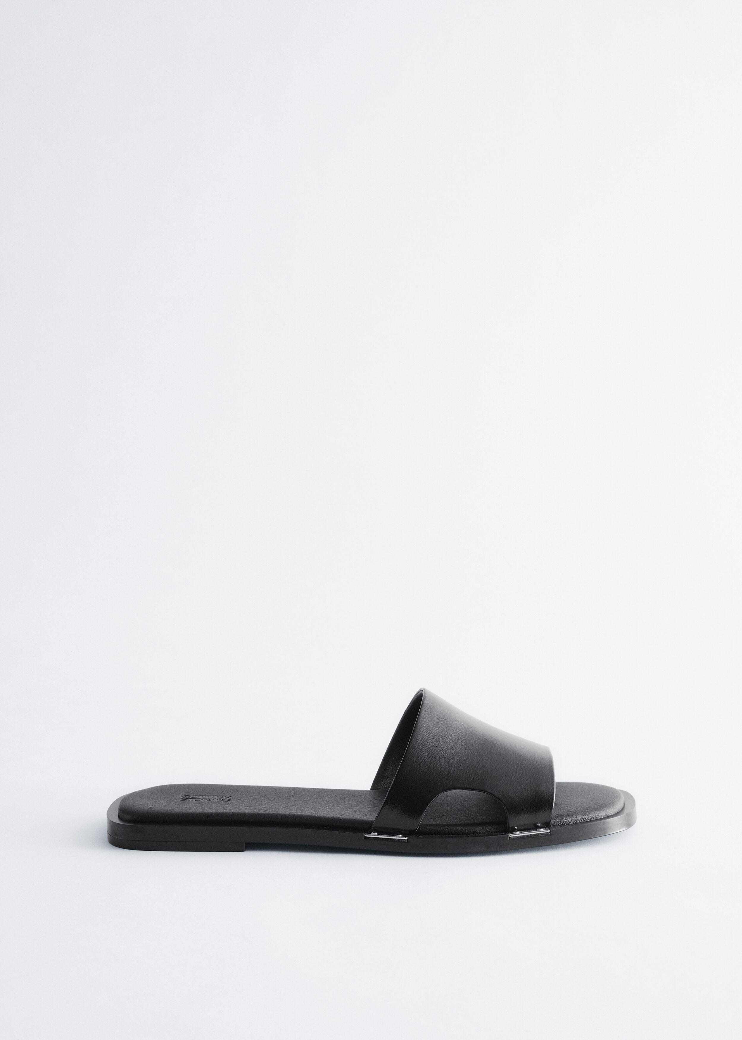 & Other Stories METAL-DETAIL LEATHER SLIDES