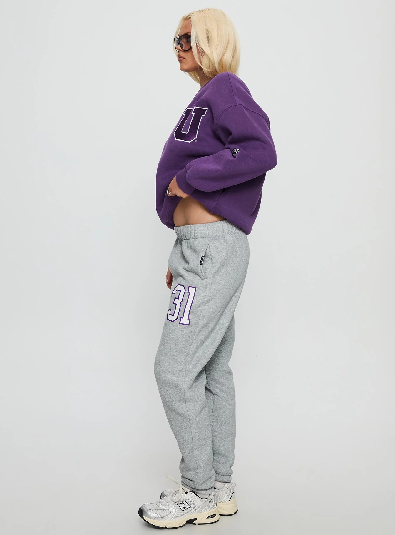NYU Basic Sweatpants Heather Grey