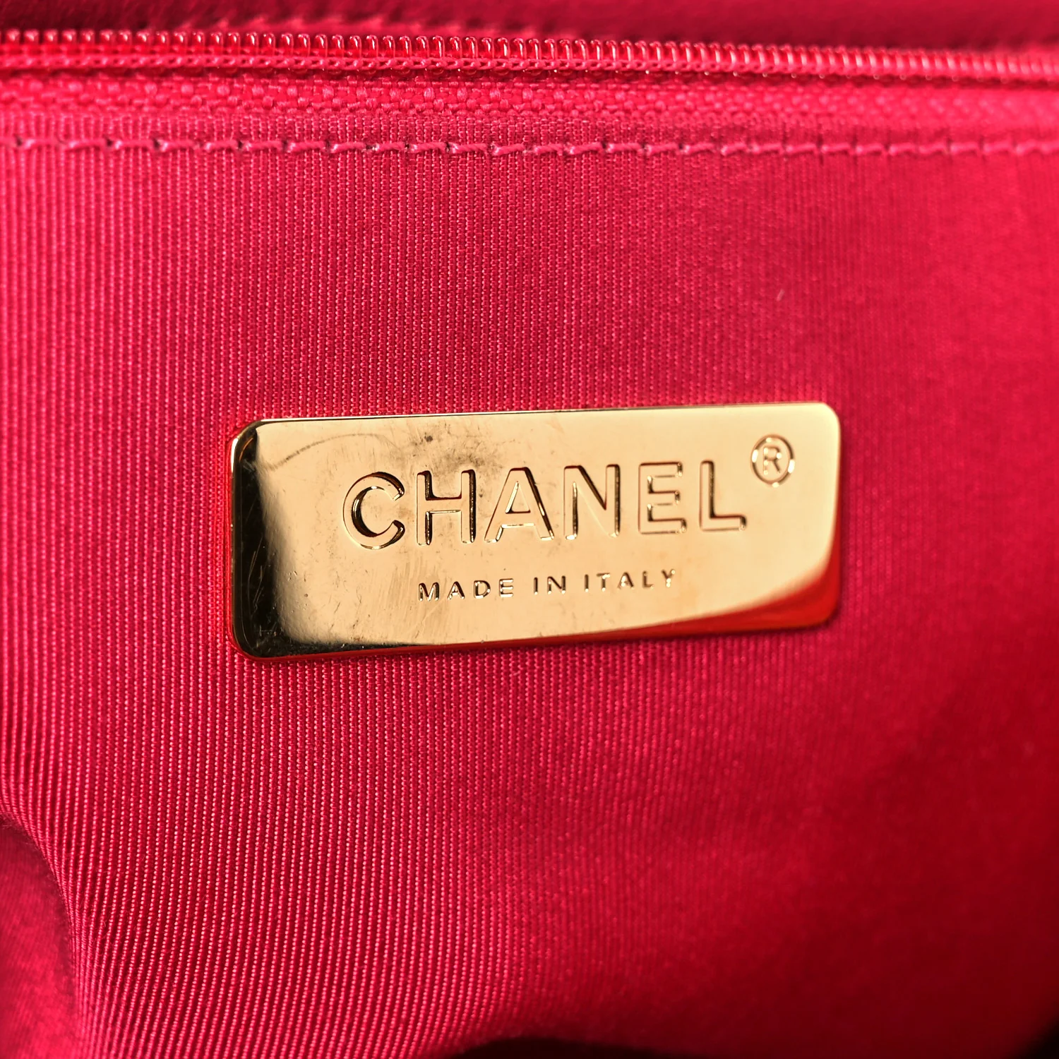 Goatskin Quilted Large Chanel 19 Flap Dark Pink - Top Club