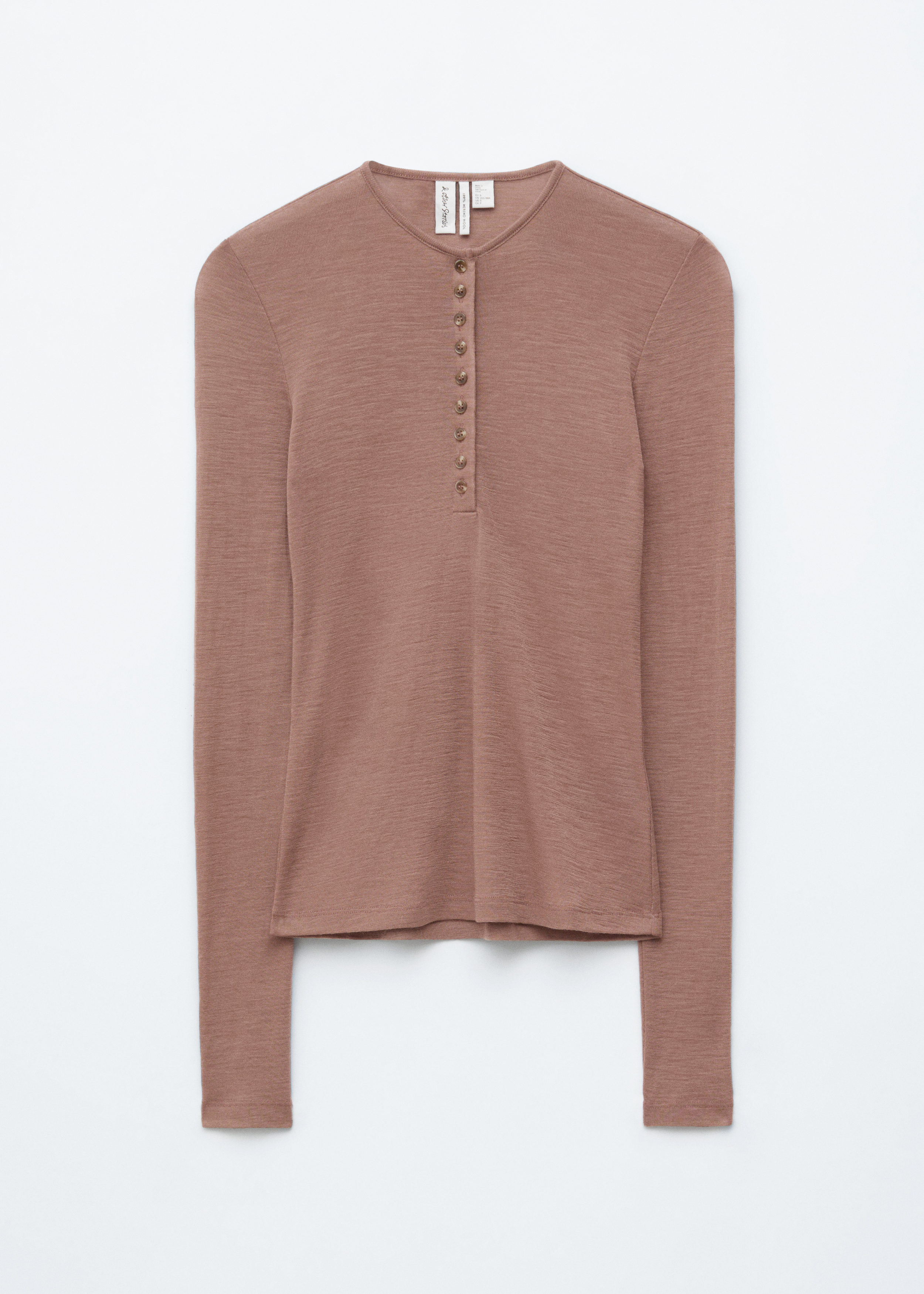 & Other Stories HALF-PLACKET WOOL TOP