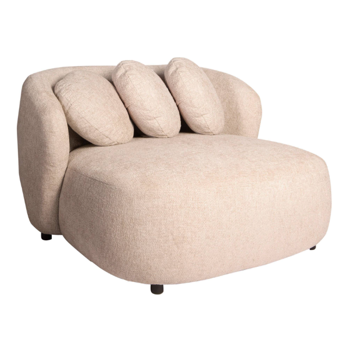 Fauteuil Abby met 3 kussens XXL Off-White
