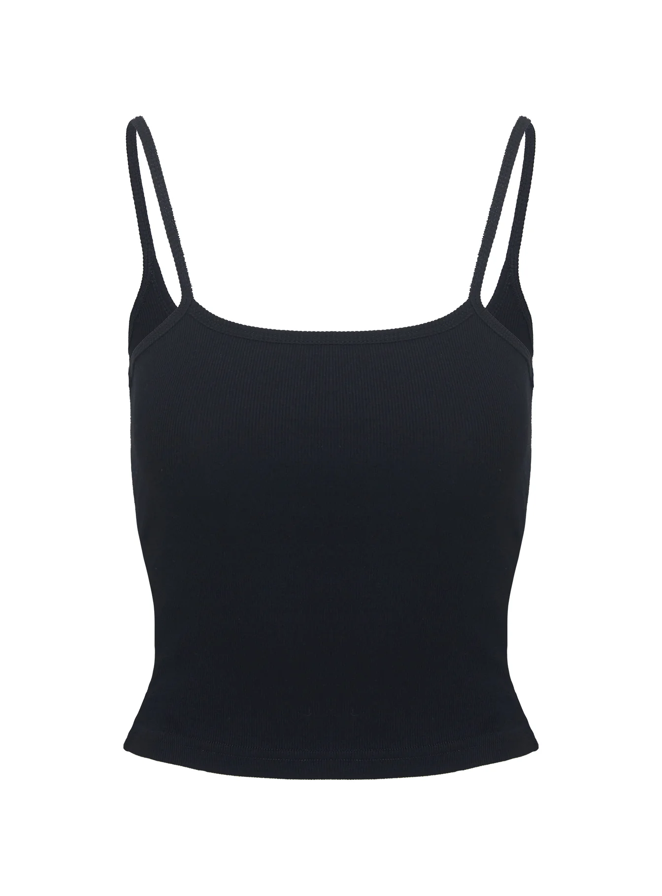 Baseline Rib Top Black