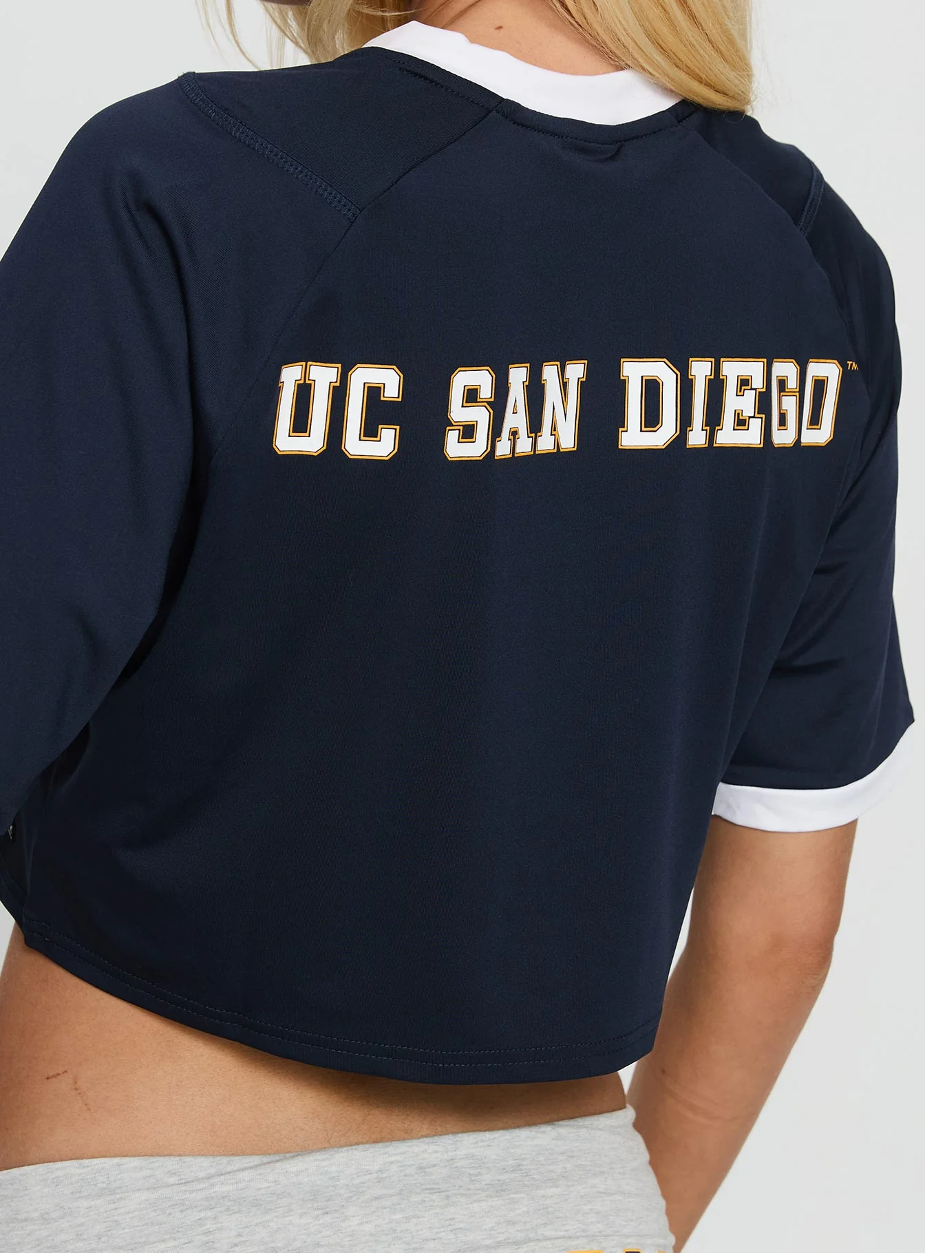 UC San Diego Cropped Soccer Jersey Tee Blue