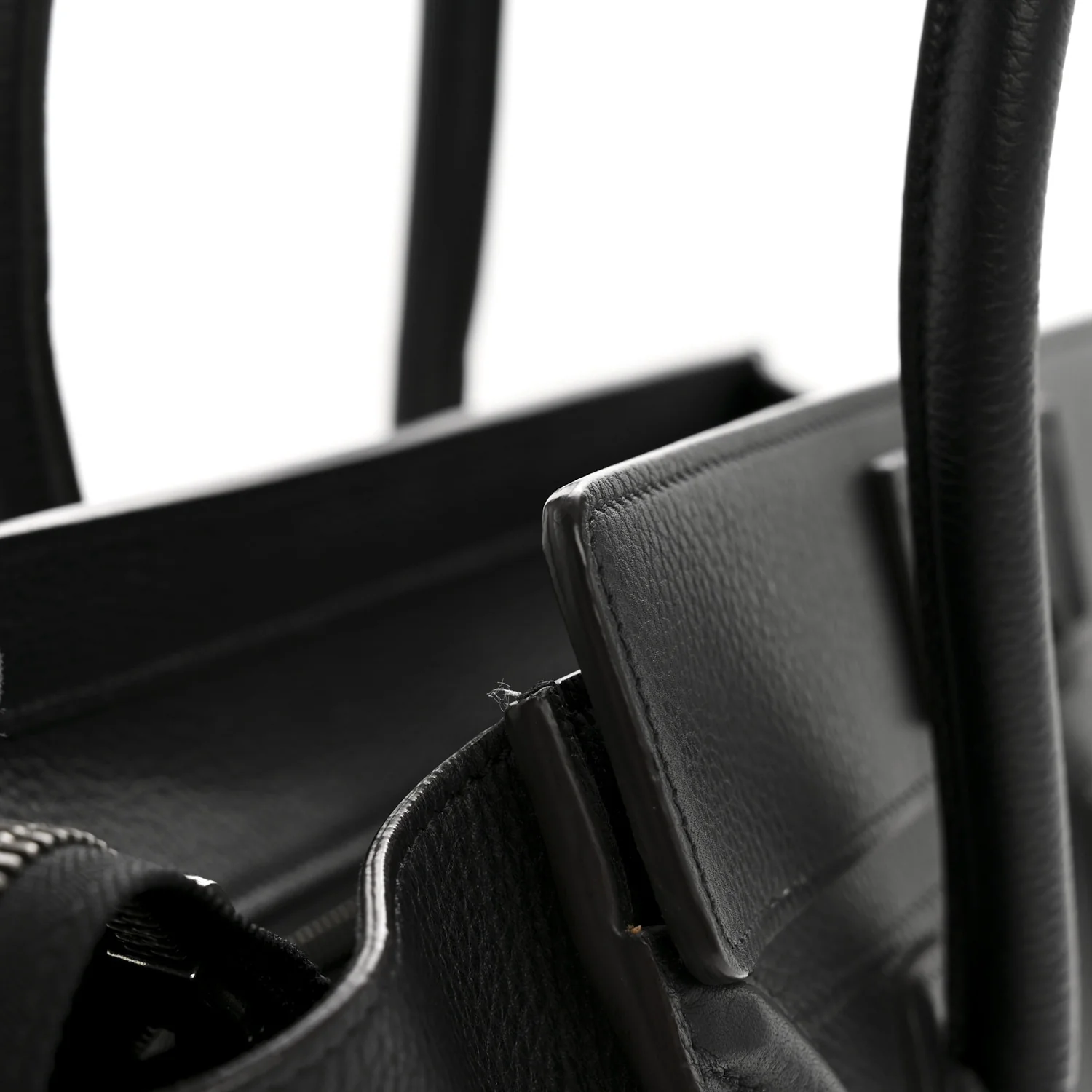 Drummed Calfskin Micro Luggage Black - Top Club