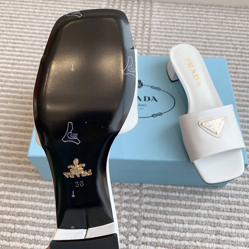 Prada Saffiano patent leather sandals - Top Club