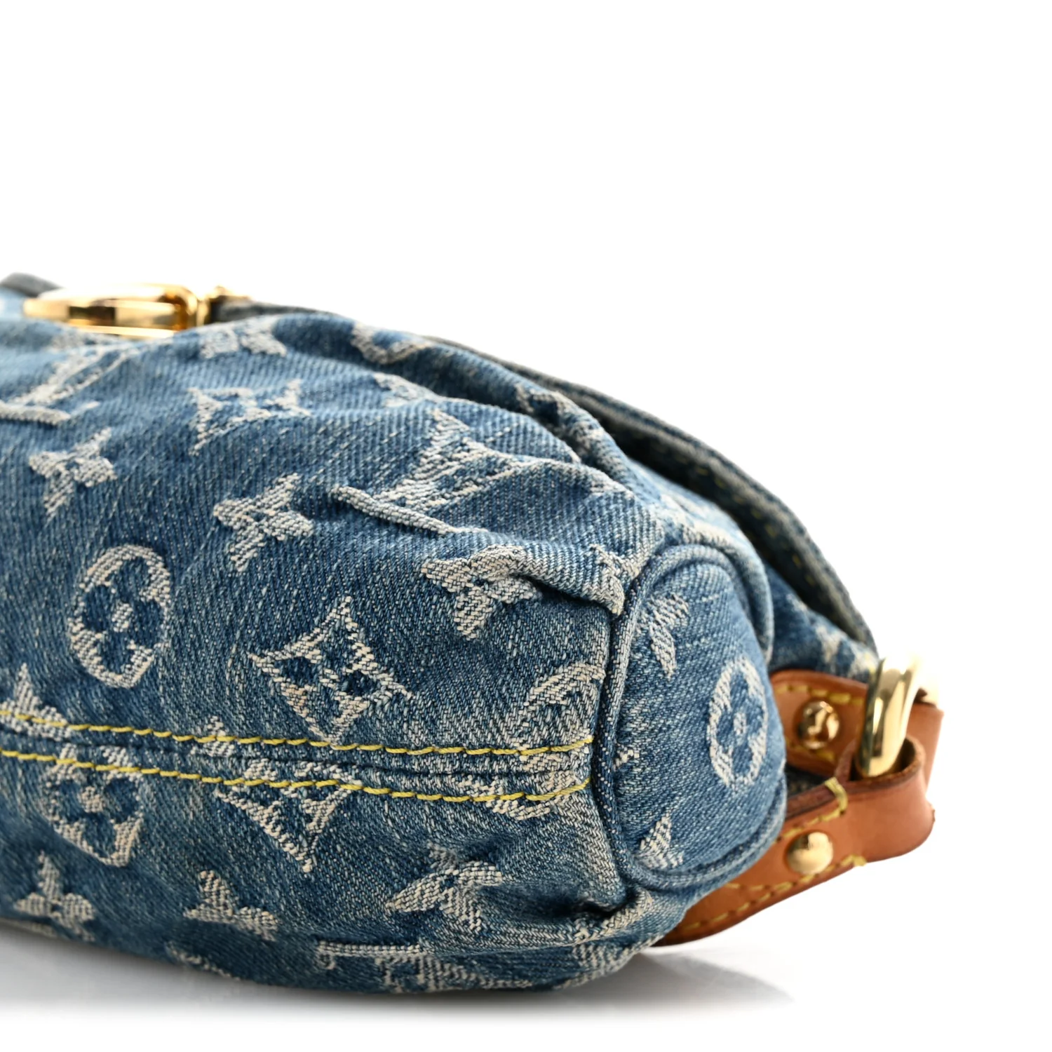 Monogram Denim Mini Pleaty Blue - Top Club
