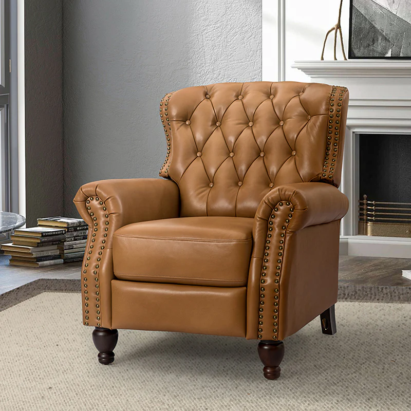 Gabrielle Genuine Leather Oversized Recliner