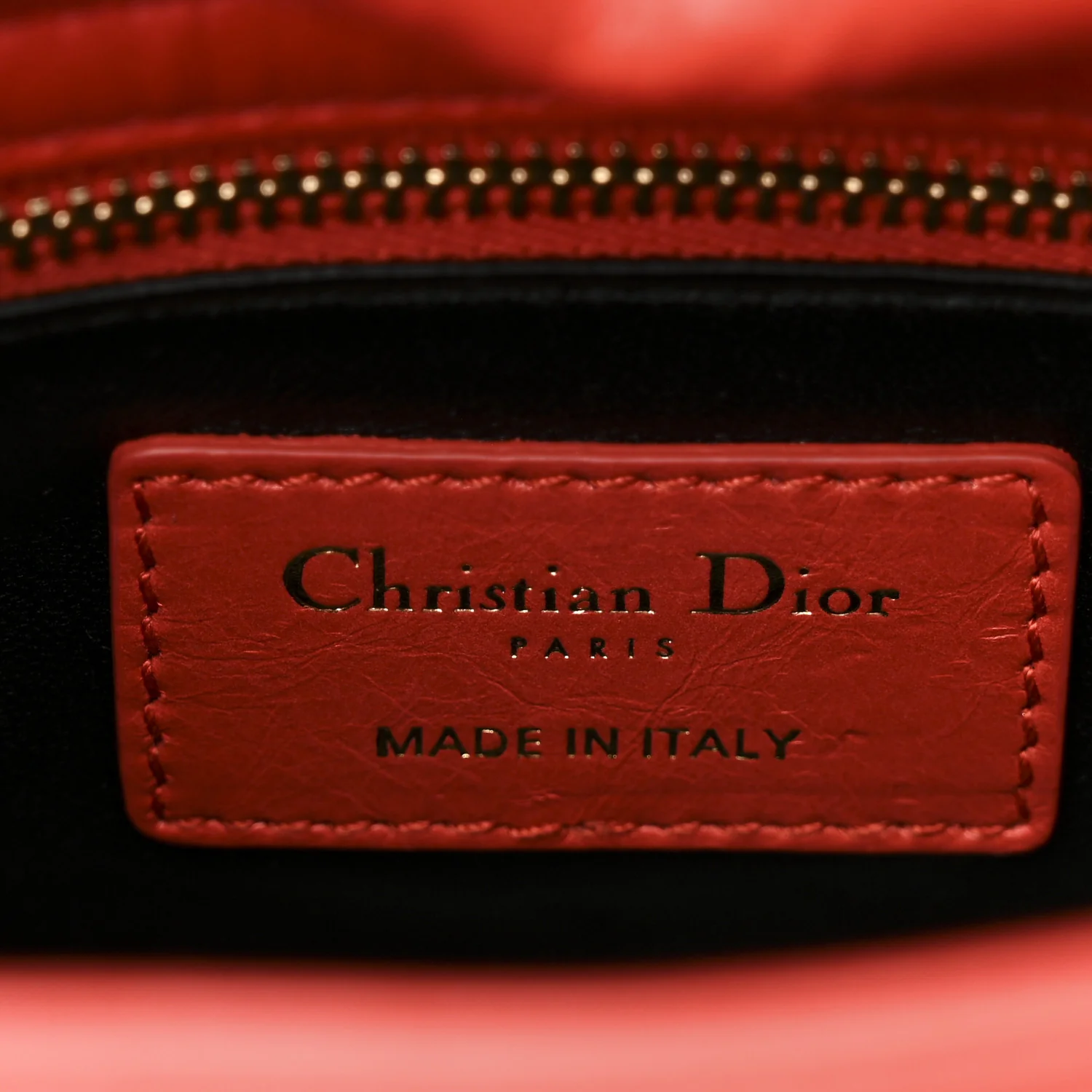 Calfskin Beaded Mini Lady Dior Rouge Multicolor - Top Club