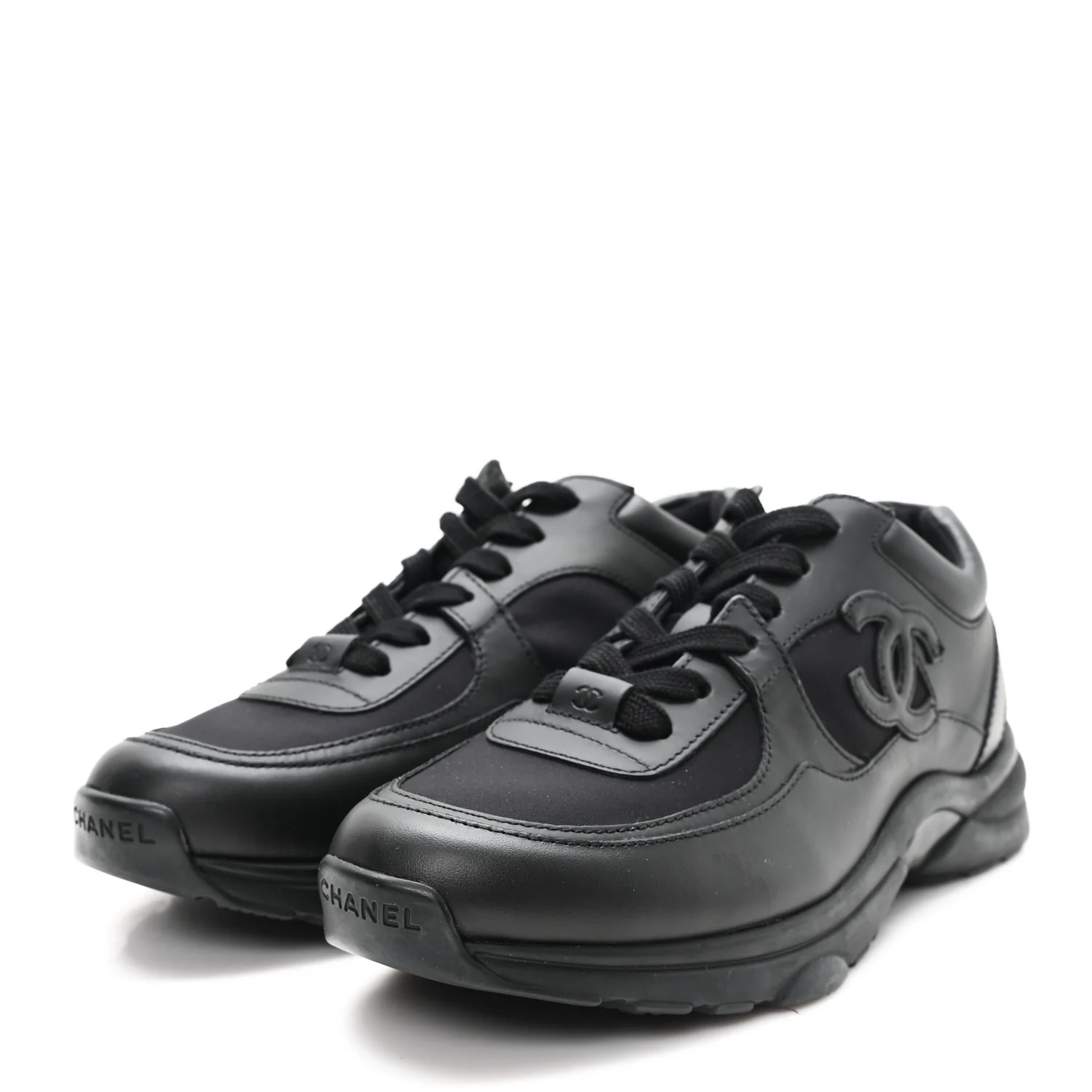 Calfskin Lambskin CC Uniform Sneakers 41 Black - Top Club