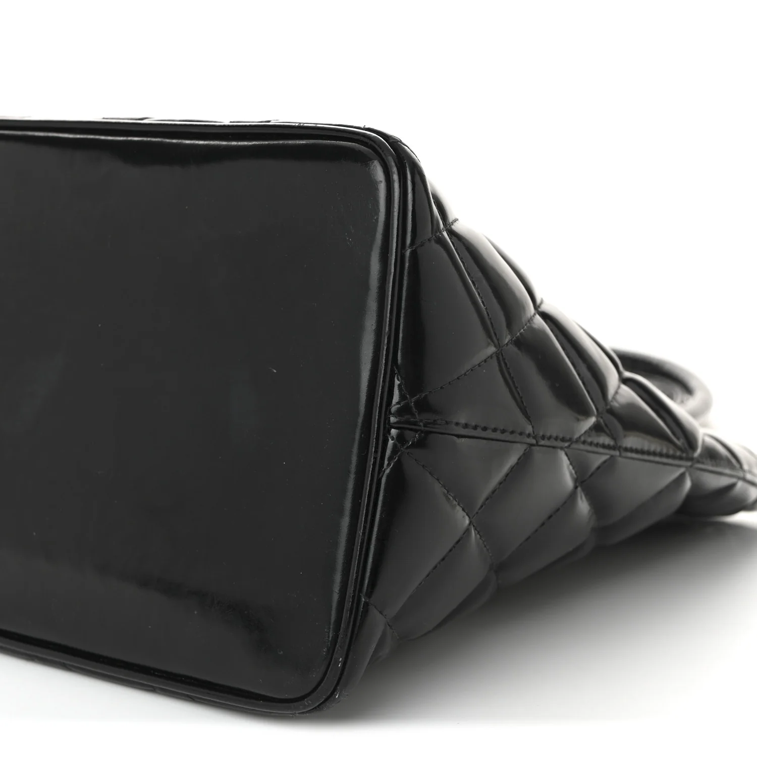 Patent Medallion Tote Black - Top Club