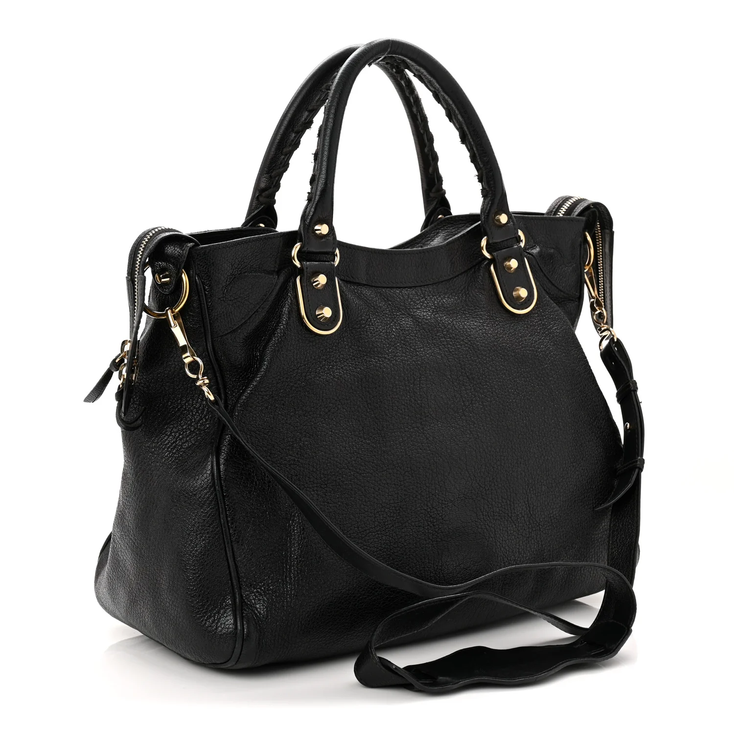 Chevre Gold Metallic Edge Hardware Velo Black - Top Club