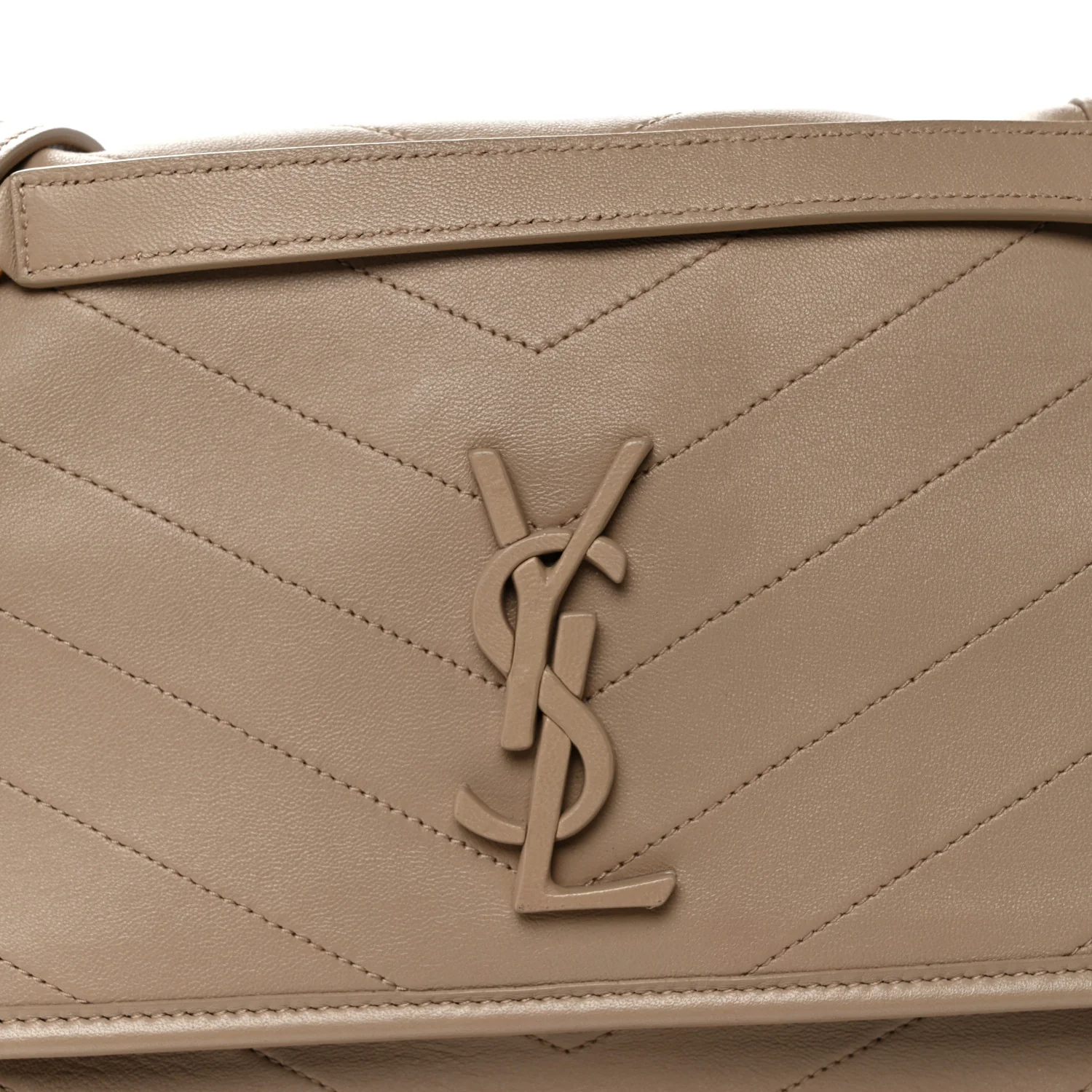 Lambskin Matelasse Monogram Medium Niki Chain Satchel Dark Beige - Top Club