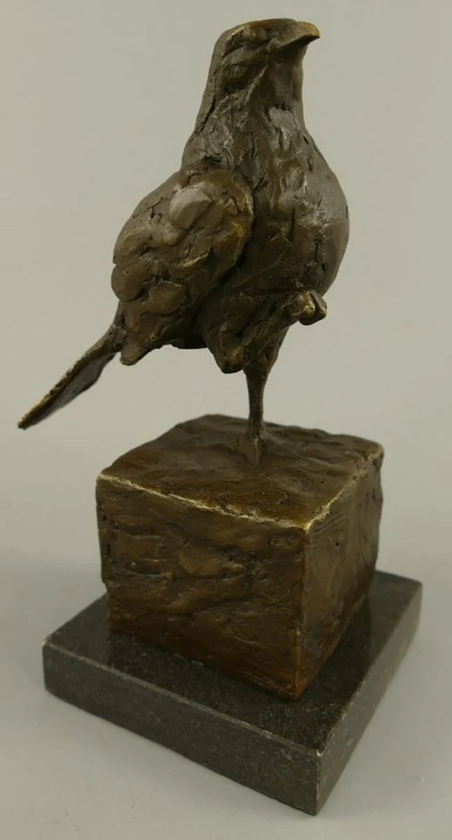 Decorative bird bronze / black 10 x 13 x H. 20 cm - bronze figure - decorative sculpture - living room decoration - desk decoration