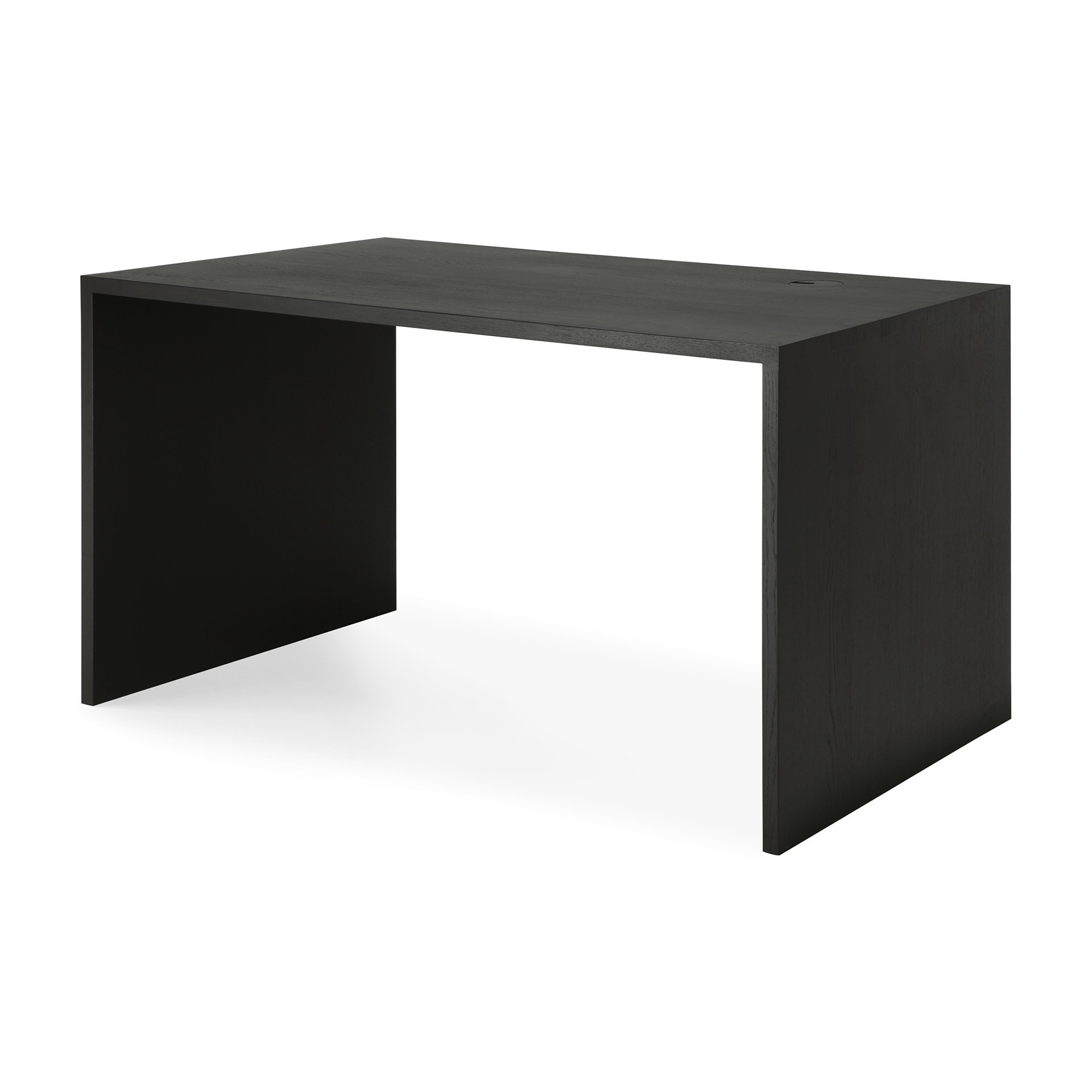 U desk - 140x70 - zwart eiken