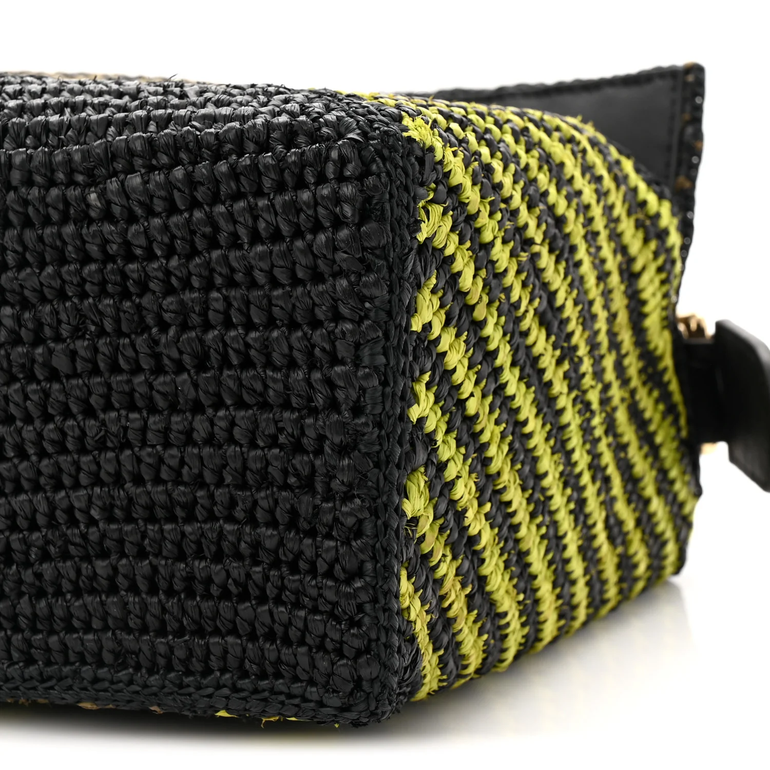 Raffia Calfskin Small Puzzle Bag Anise Olive - Top Club
