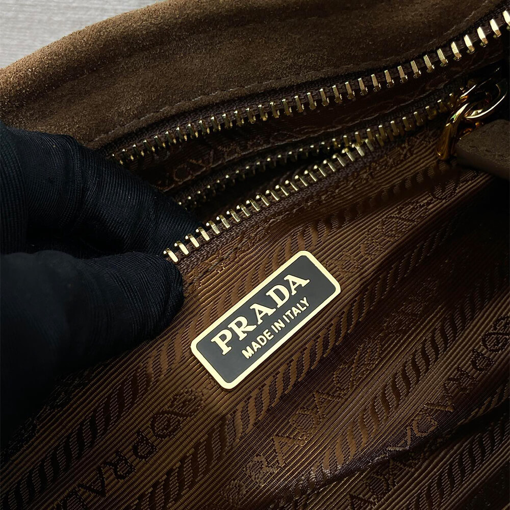 Prada Small Prada Bonnie suede shoulder bag(HIGH-END GRADE) - Top Club