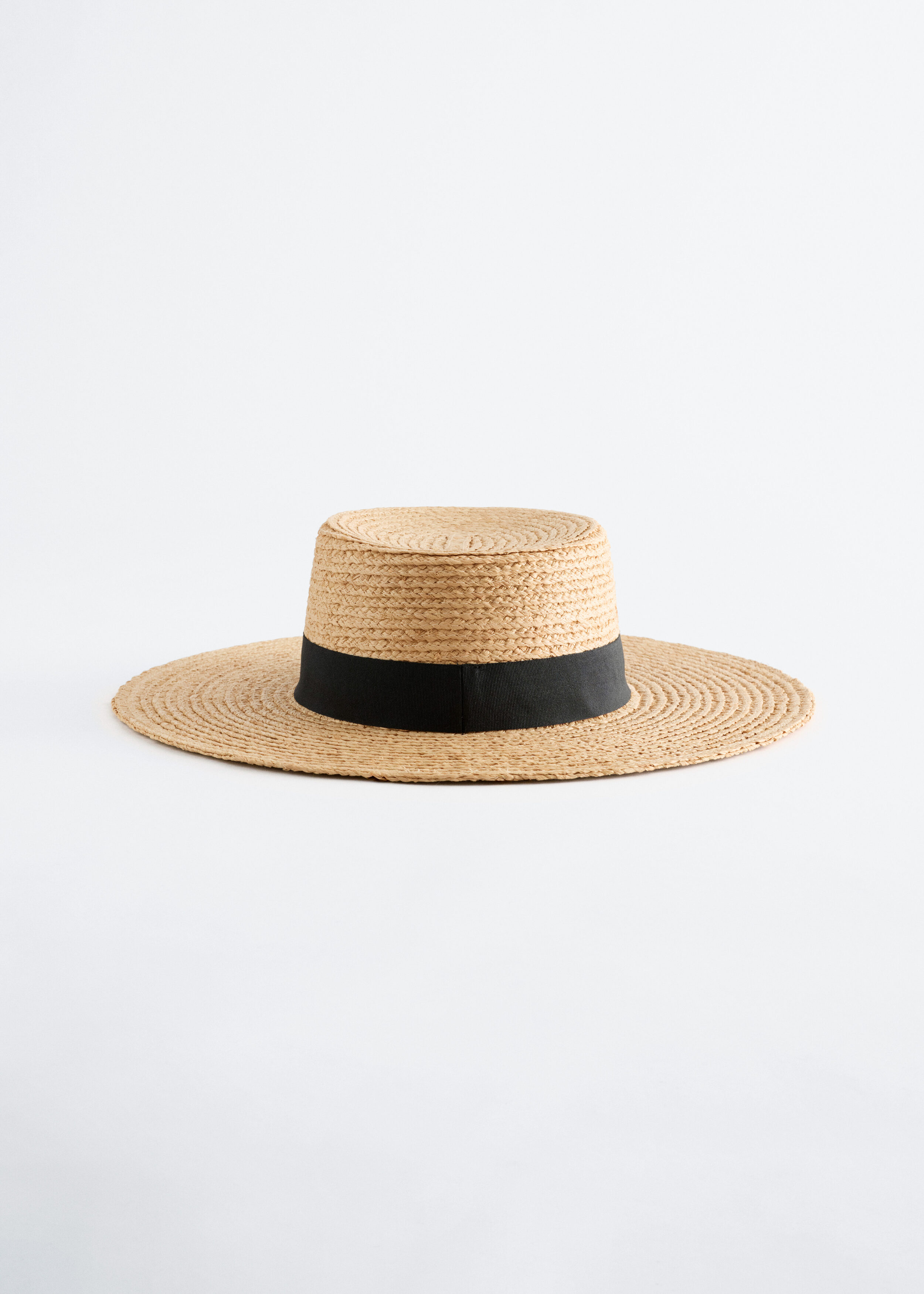 & Other Stories GROSGRAIN-TRIMMED RAFFIA STRAW HAT