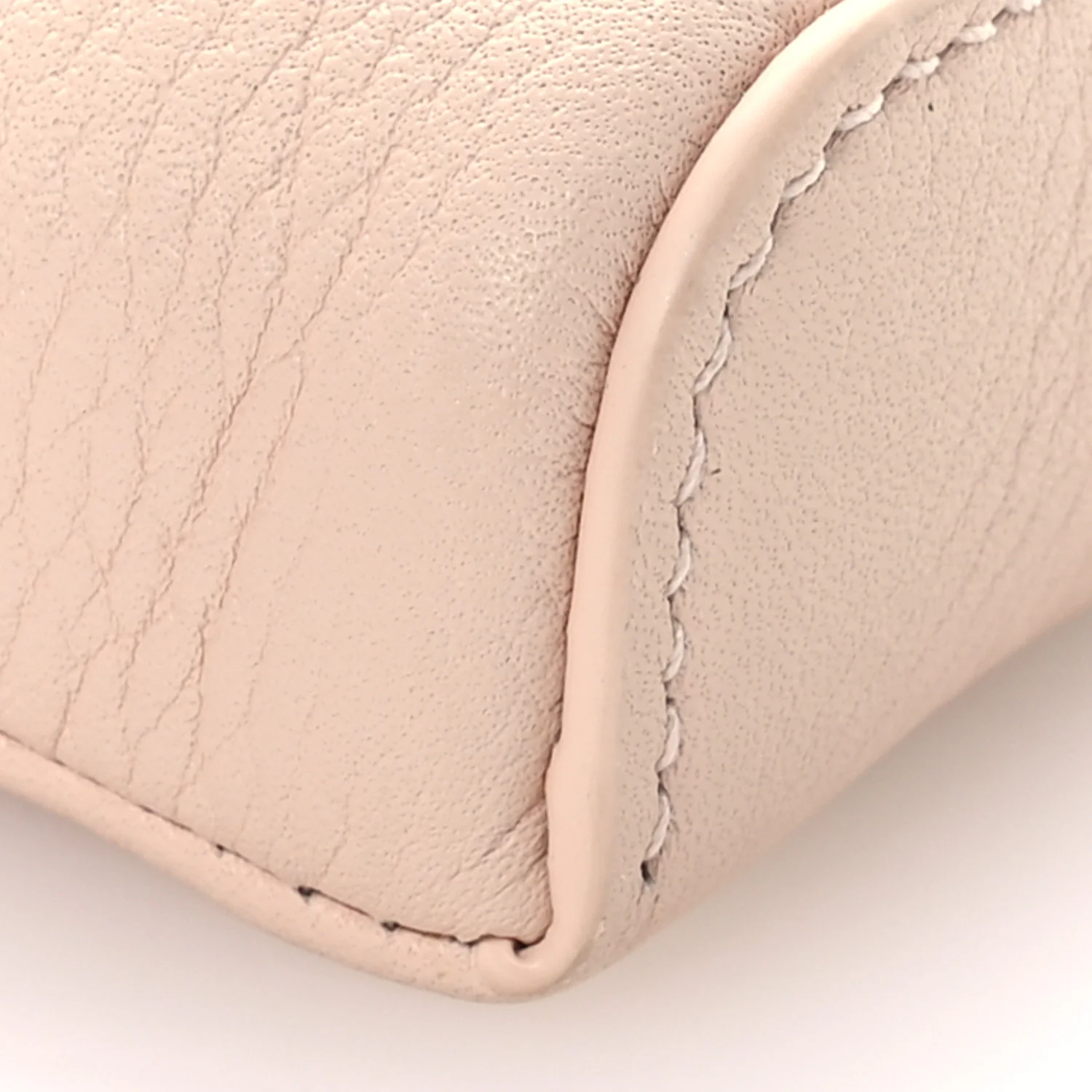 Grained Calfskin Extra Pocket Mini Pouch Creamed Honey - Top Club
