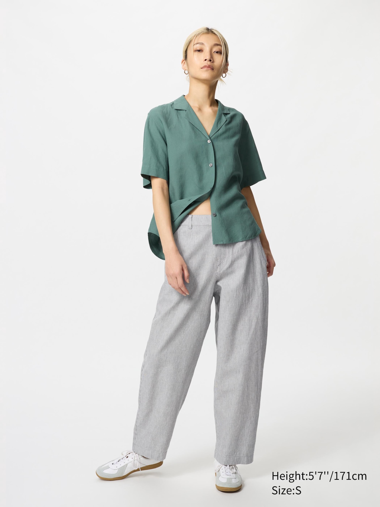 Linen Cotton Tapered Pants