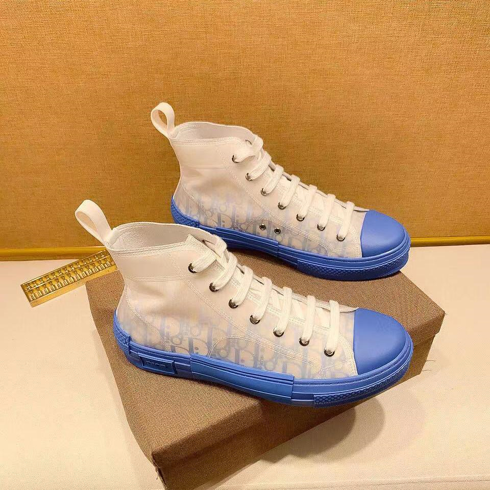 Dior B23 Low Top Logo Oblique Gradient Blue Canvas - Sneaker Replica Workshop