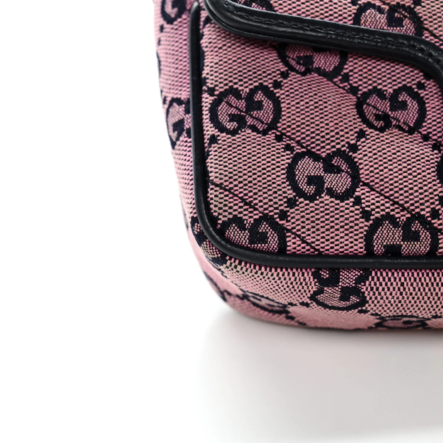 Monogram Multicolor Matelasse Diagonal Super Mini GG Marmont Shoulder Bag Pink Blue - Top Club