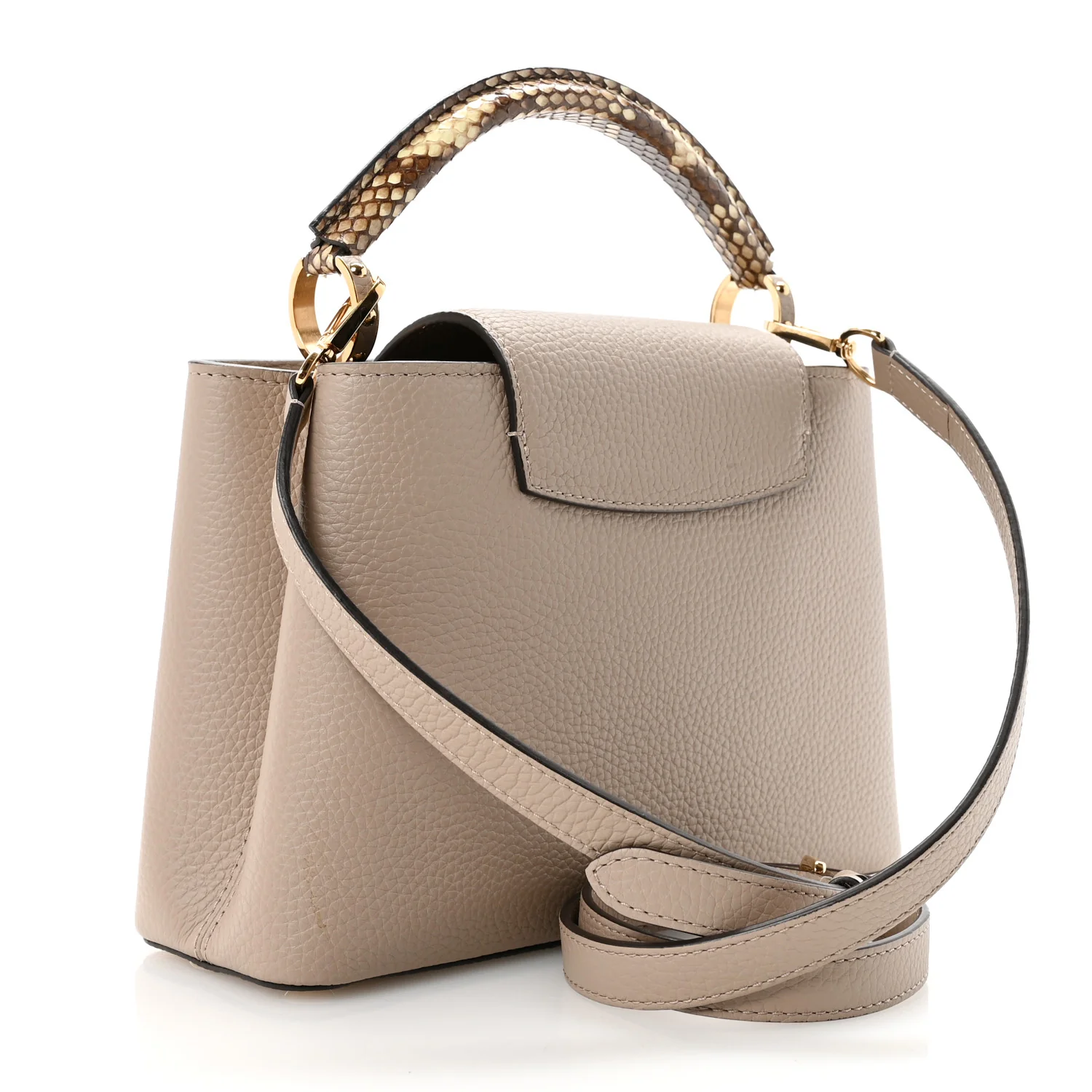 Taurillon Snakeskin Capucines BB Galet - Top Club
