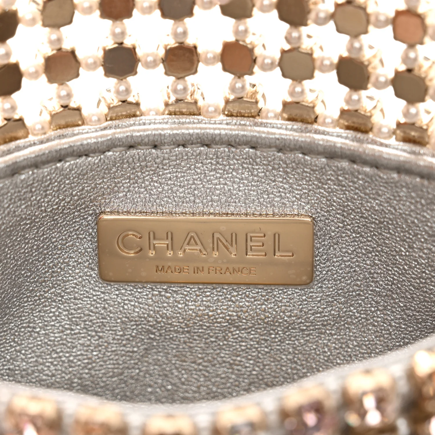 Metal Pearl Minaudiere CC Mini Evening Bag Multicolor - Top Club