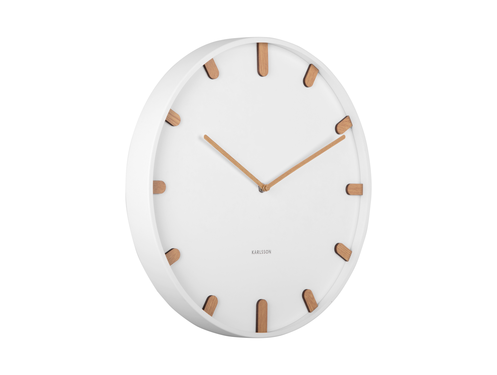 Wall clock Grace metal white