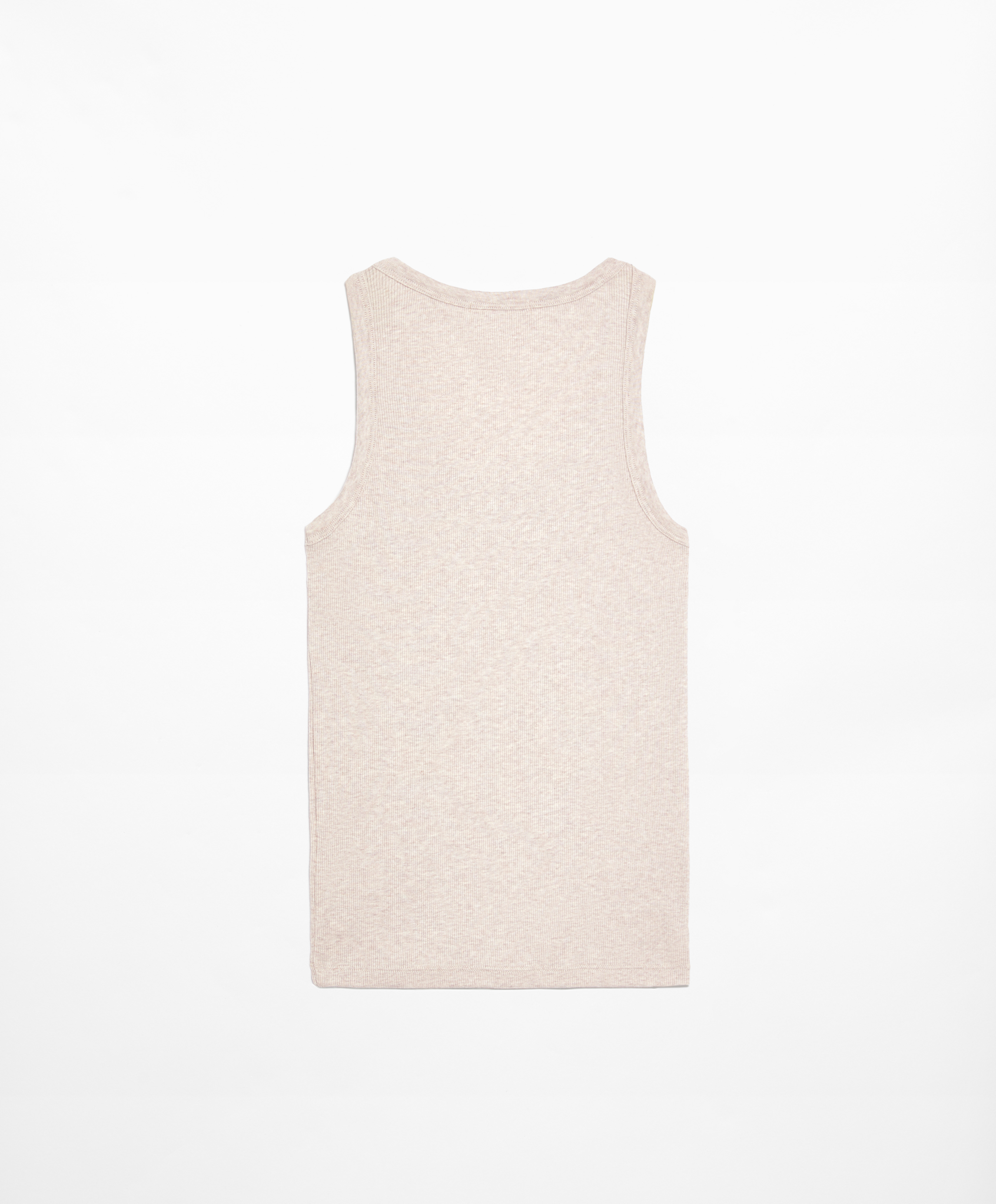 OYSHO Rib vest top with cotton and modal