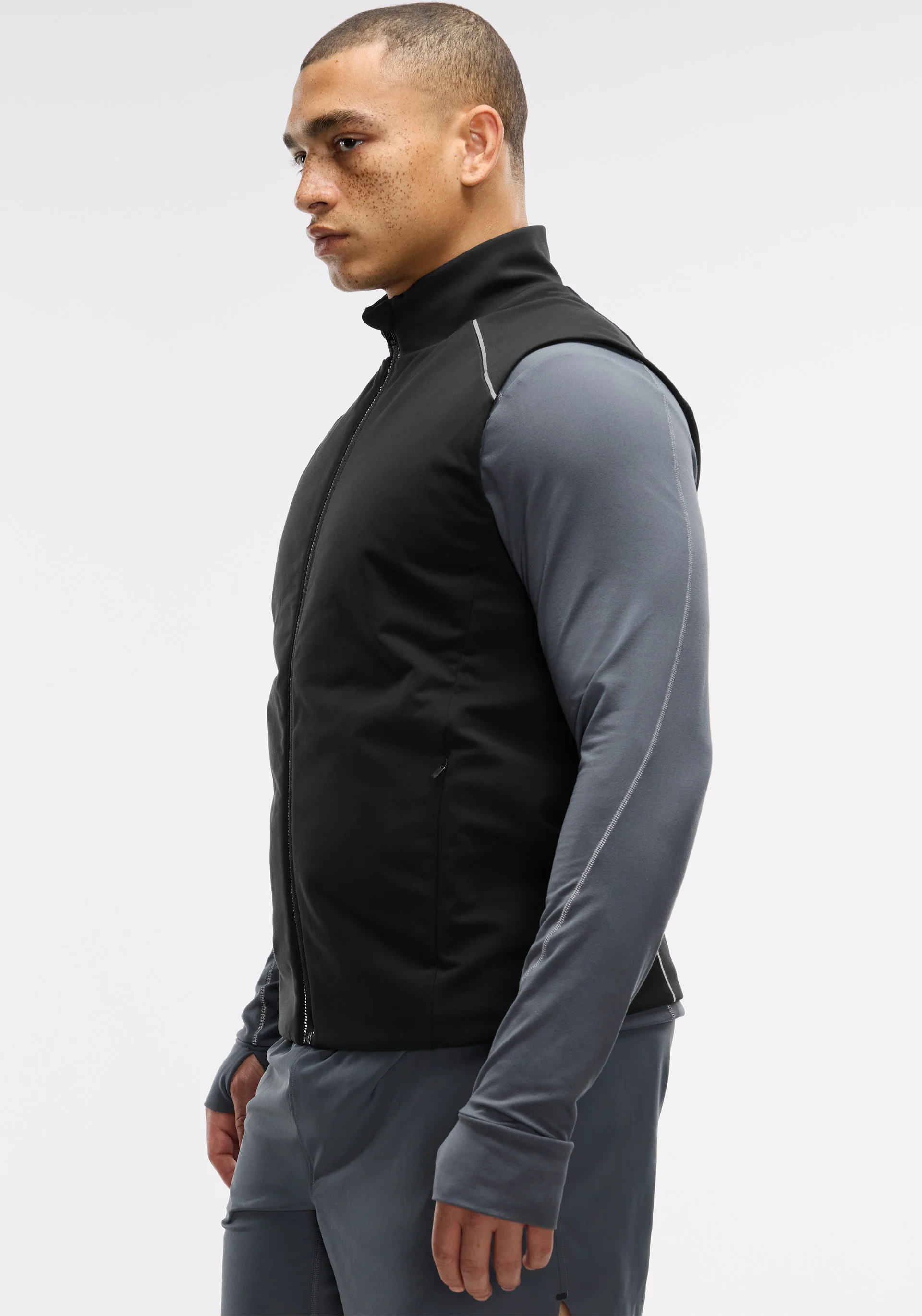 Padded Full Zip Run Vest - MoB Apparel