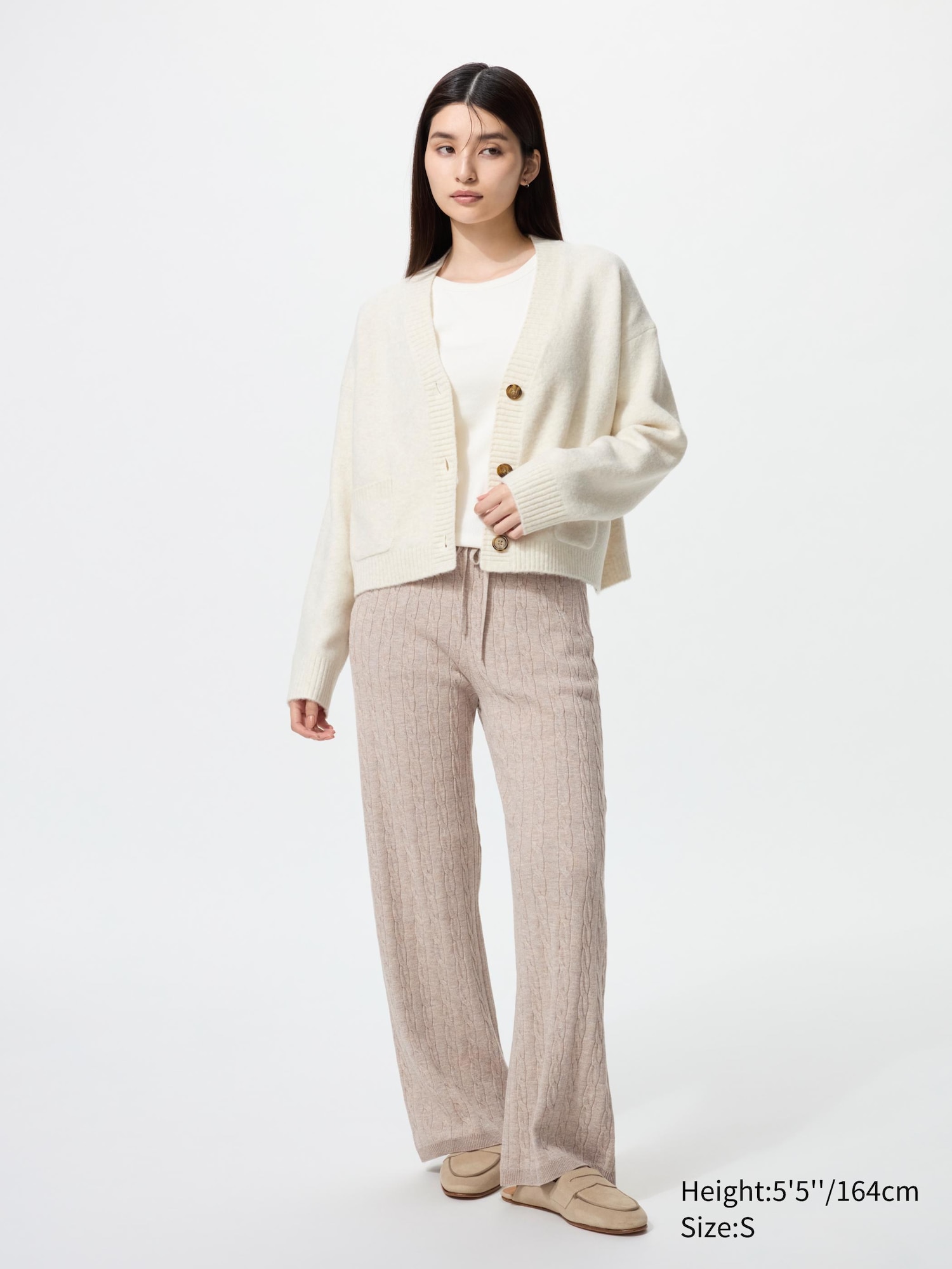 Washable Knit Cable Pants