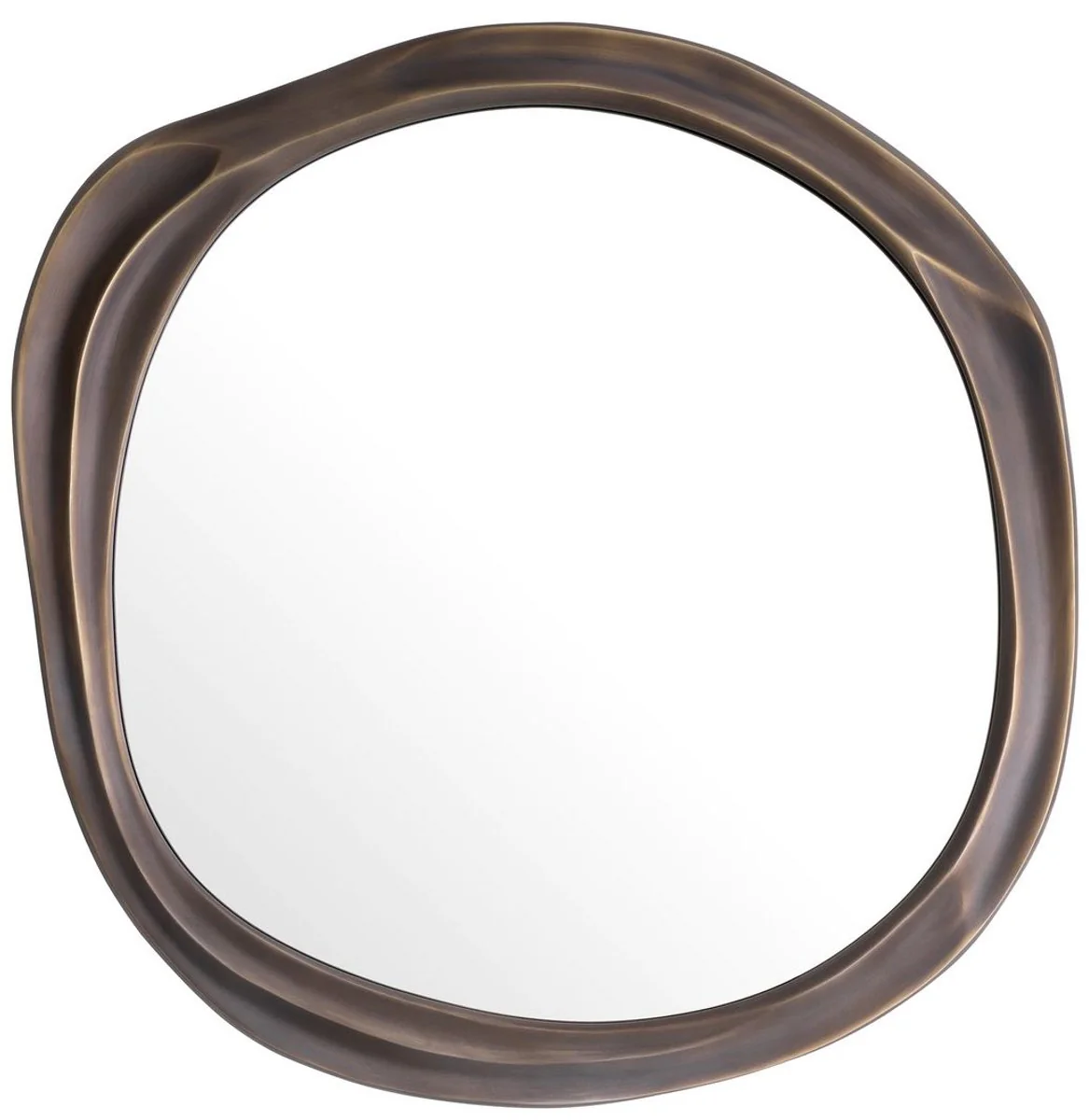 Luxury wall mirror bronze 76.5 x 3.5 x H. 81 cm - aluminum living room mirror - bedroom mirror - cloakroom mirror - luxury furniture - luxury interior