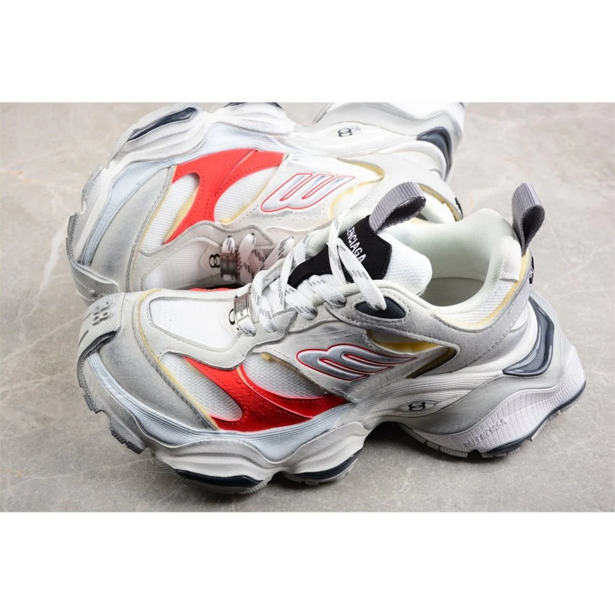 BALENCIAGA CARGO x WHITE GREY RED - Sneaker Replica Workshop
