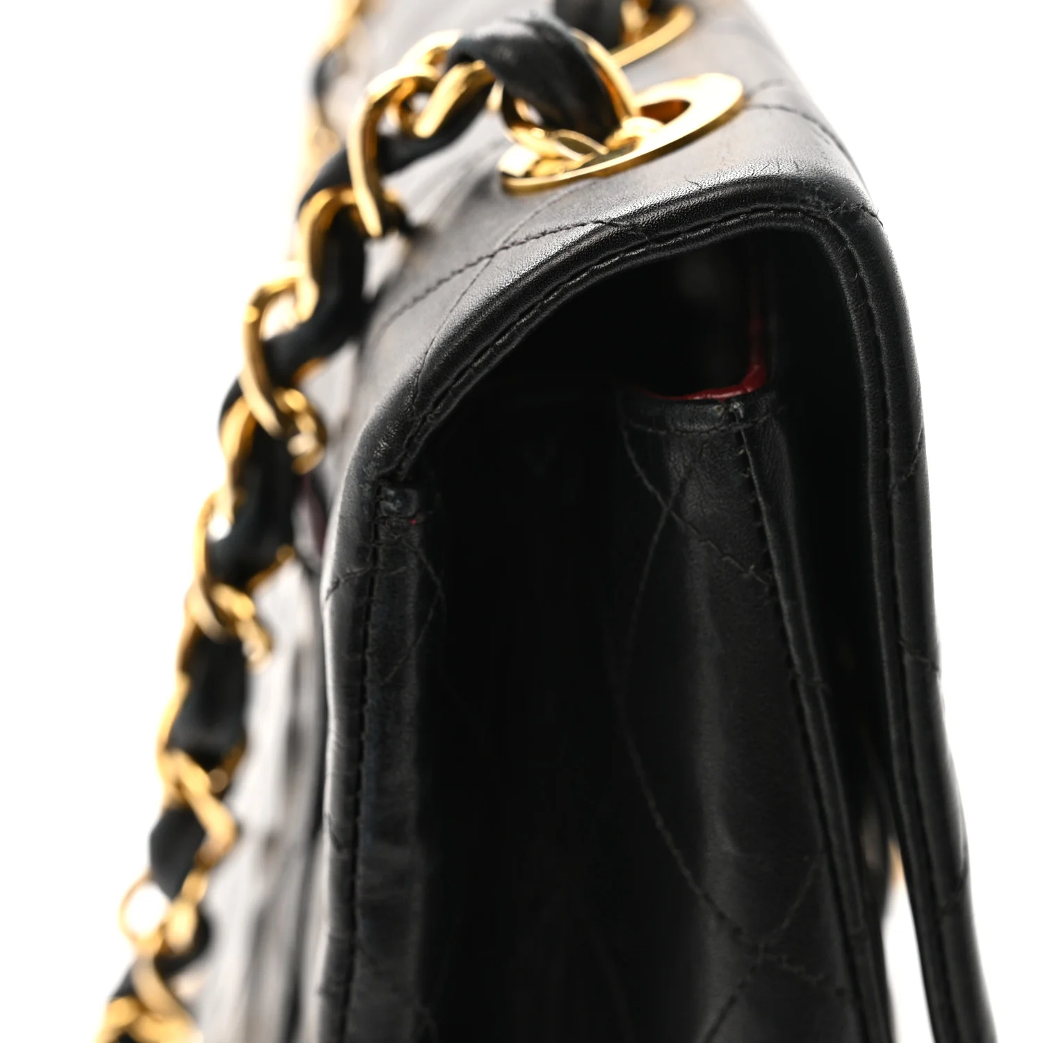 Lambskin Quilted XL Jumbo Single Flap Black - Top Club