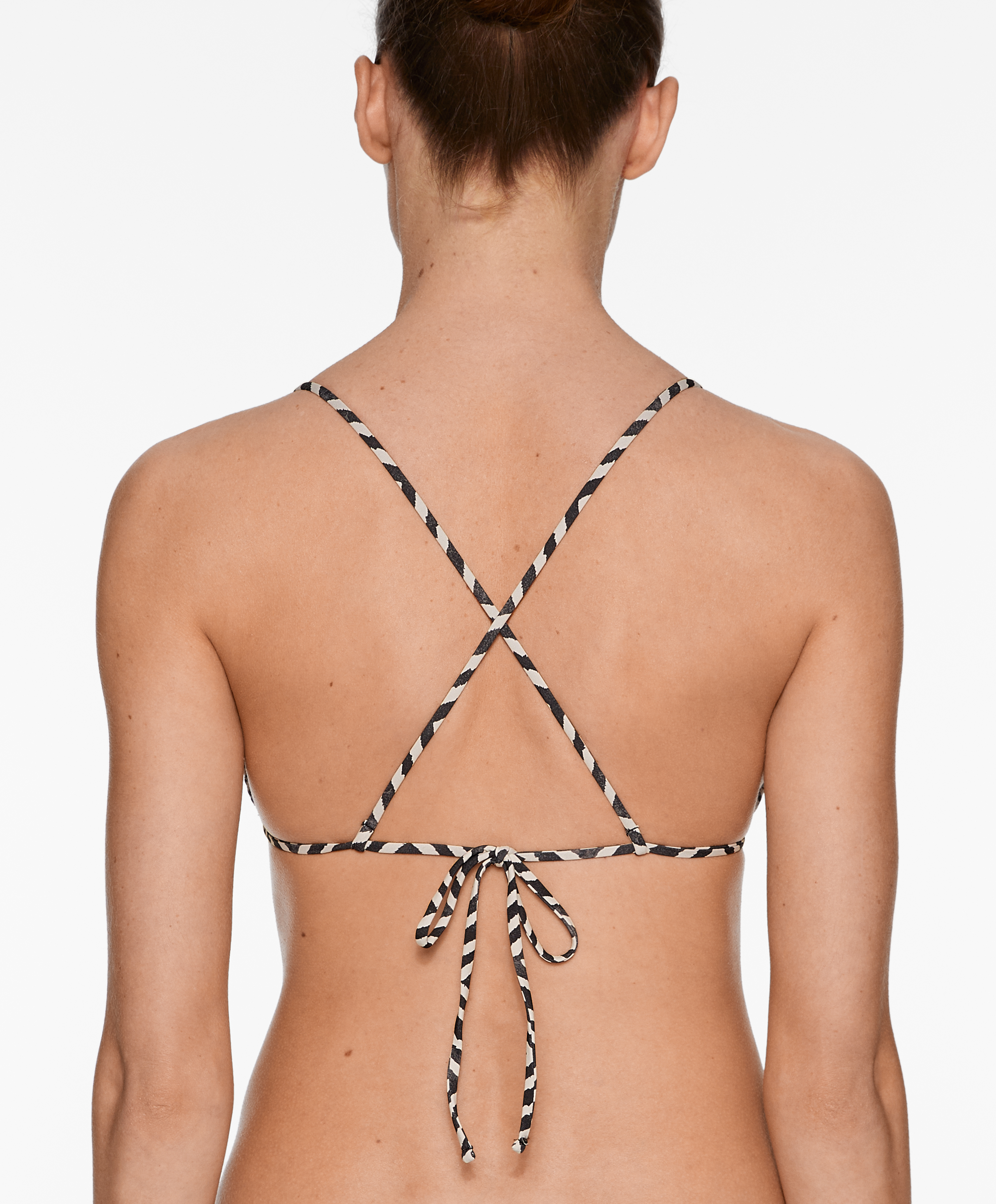 OYSHO Smock stamp print triangle bikini top