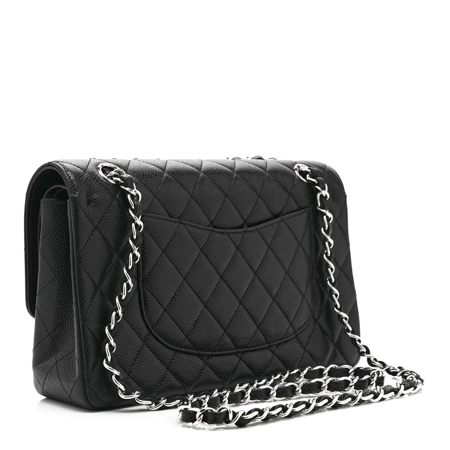 Caviar Quilted Medium Double Flap Black - Top Club