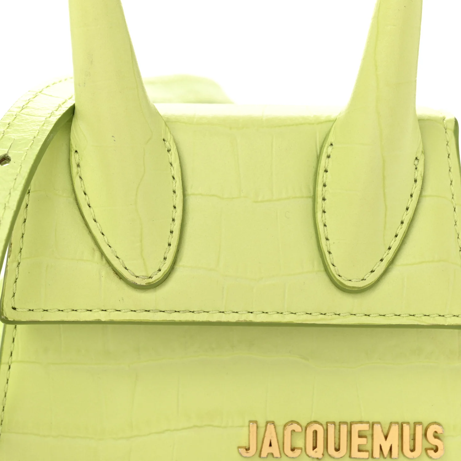Calfskin Crocodile Embossed Le Chiquito Light Green - Top Club
