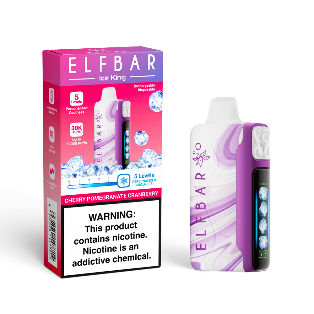 ELF BAR ICE KING 30K Rechargeable Disposable Vape (All Flavours)
