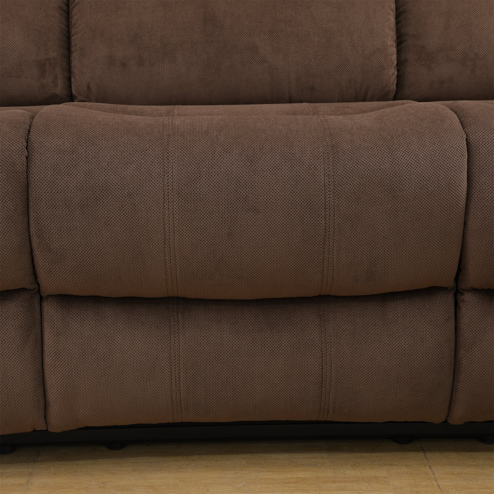 Aukfa 3 - Piece Recliner Sofa Set, 6 Seat Sectional Couch with Cup Holders&Storage Console, Gray