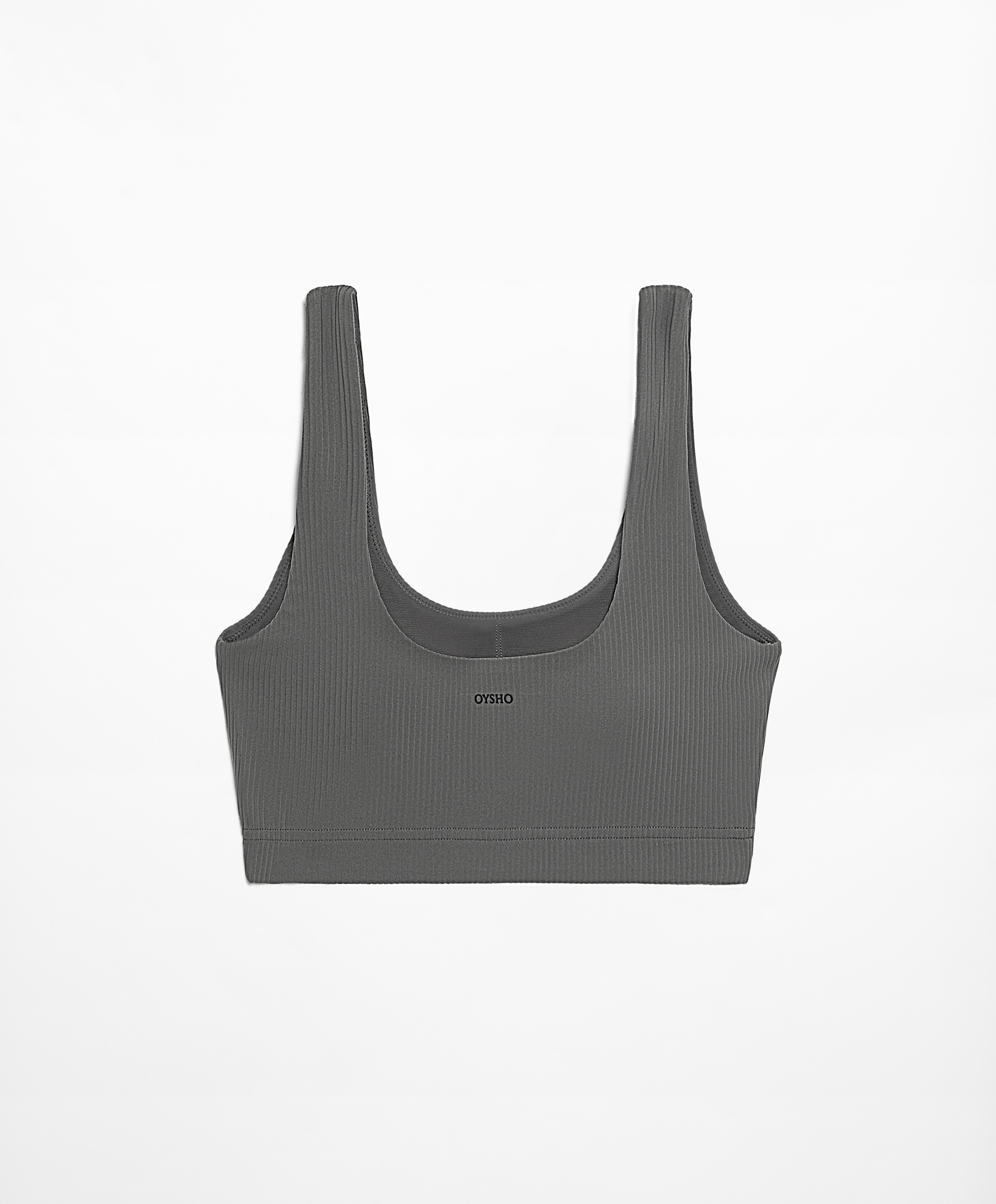 OYSHO Medium-support comfortlux rib sports bra with cups