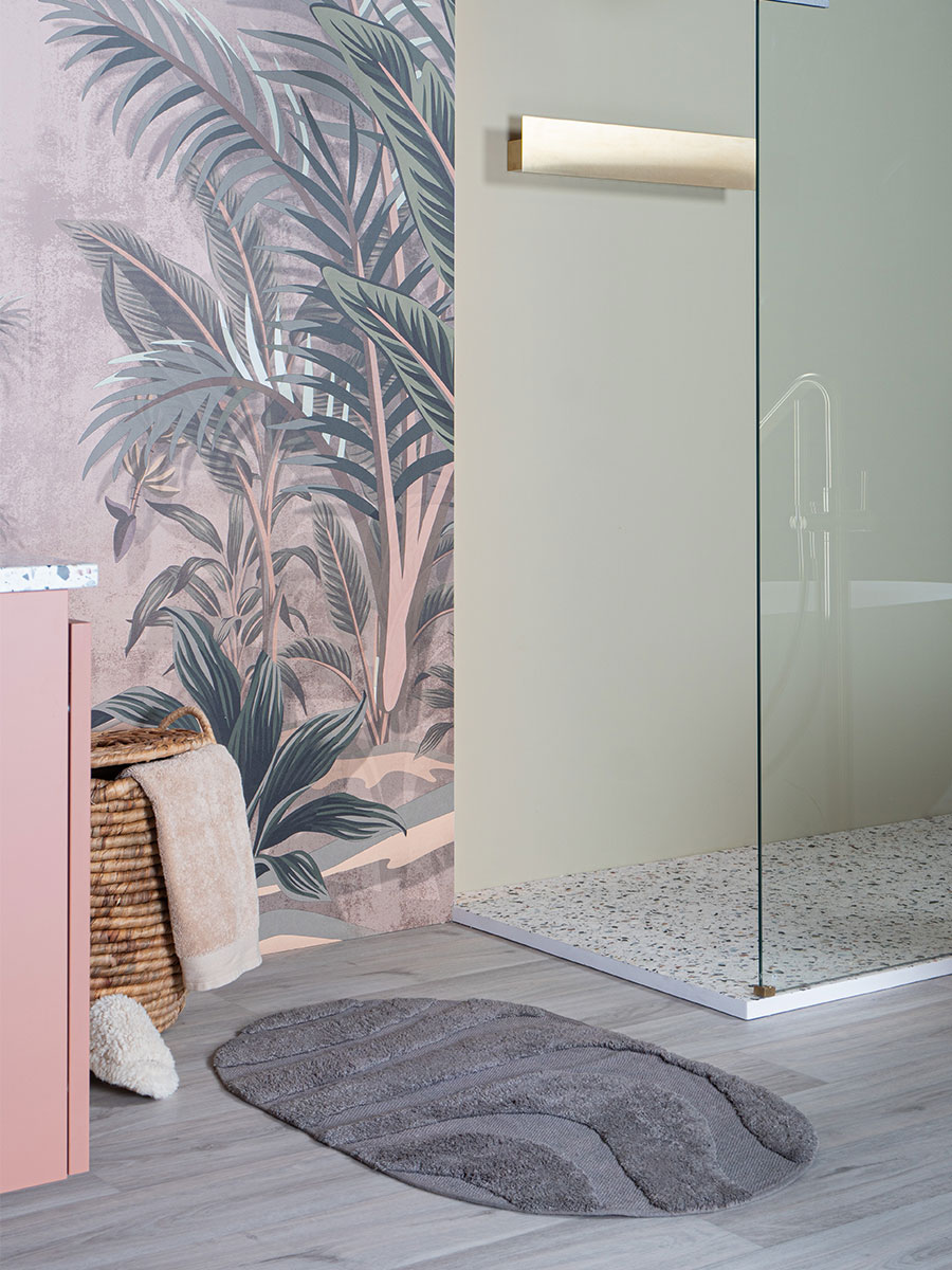 Badmat Beau – Grey Ovaal 60 x 100 cm