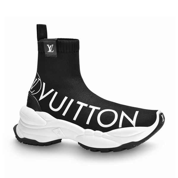 LOUIS VUITTON RUN 55 SNEAKER BOOT IN BLACK   LVS086 - Sneaker Replica Workshop