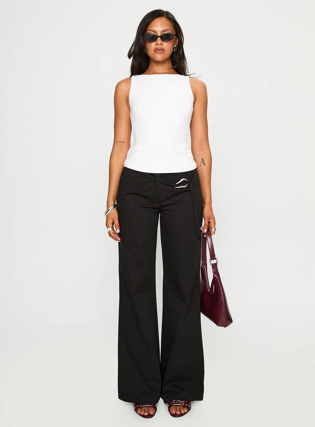 Lucetta Wide Leg Pant Black