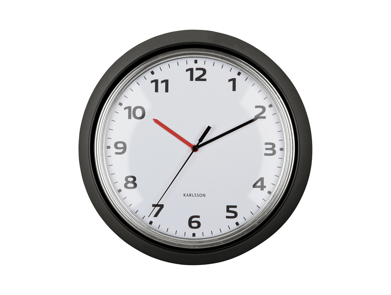 Wall clock Modern Retro black