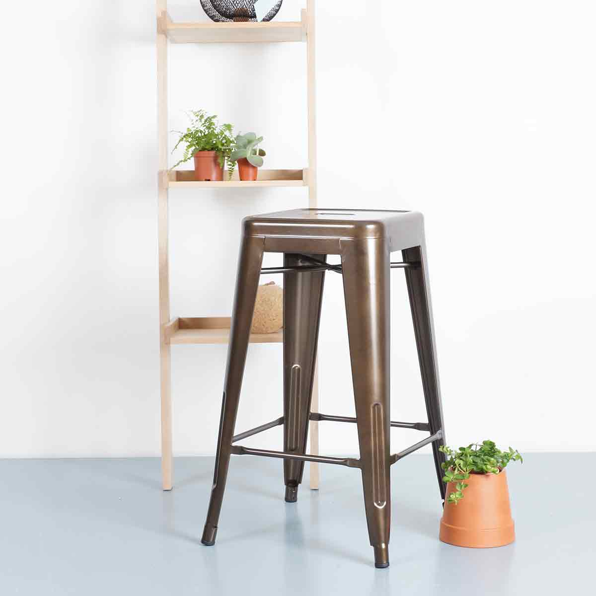 Barkruk 65 cm hoog - Mat zwart